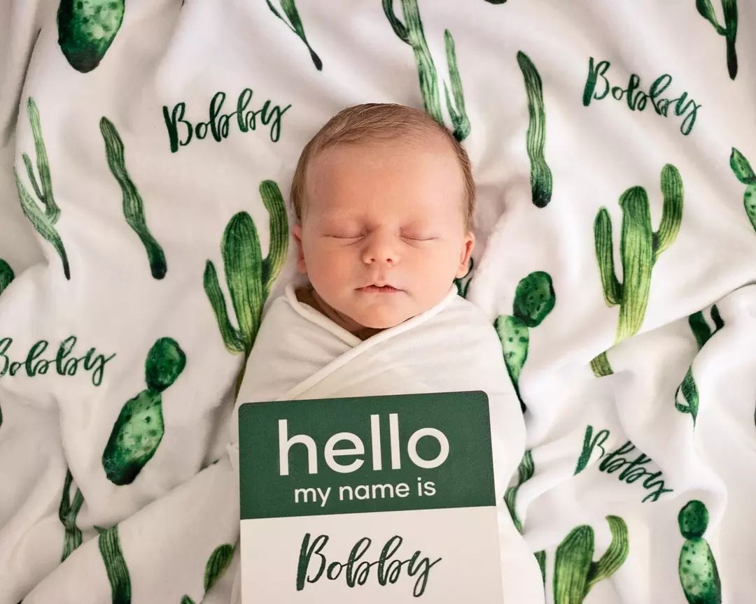 Desert Cactus - Personalised Minky Blanket