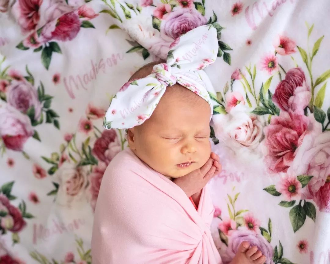Vintage Bloom - Personalised Minky Blanket