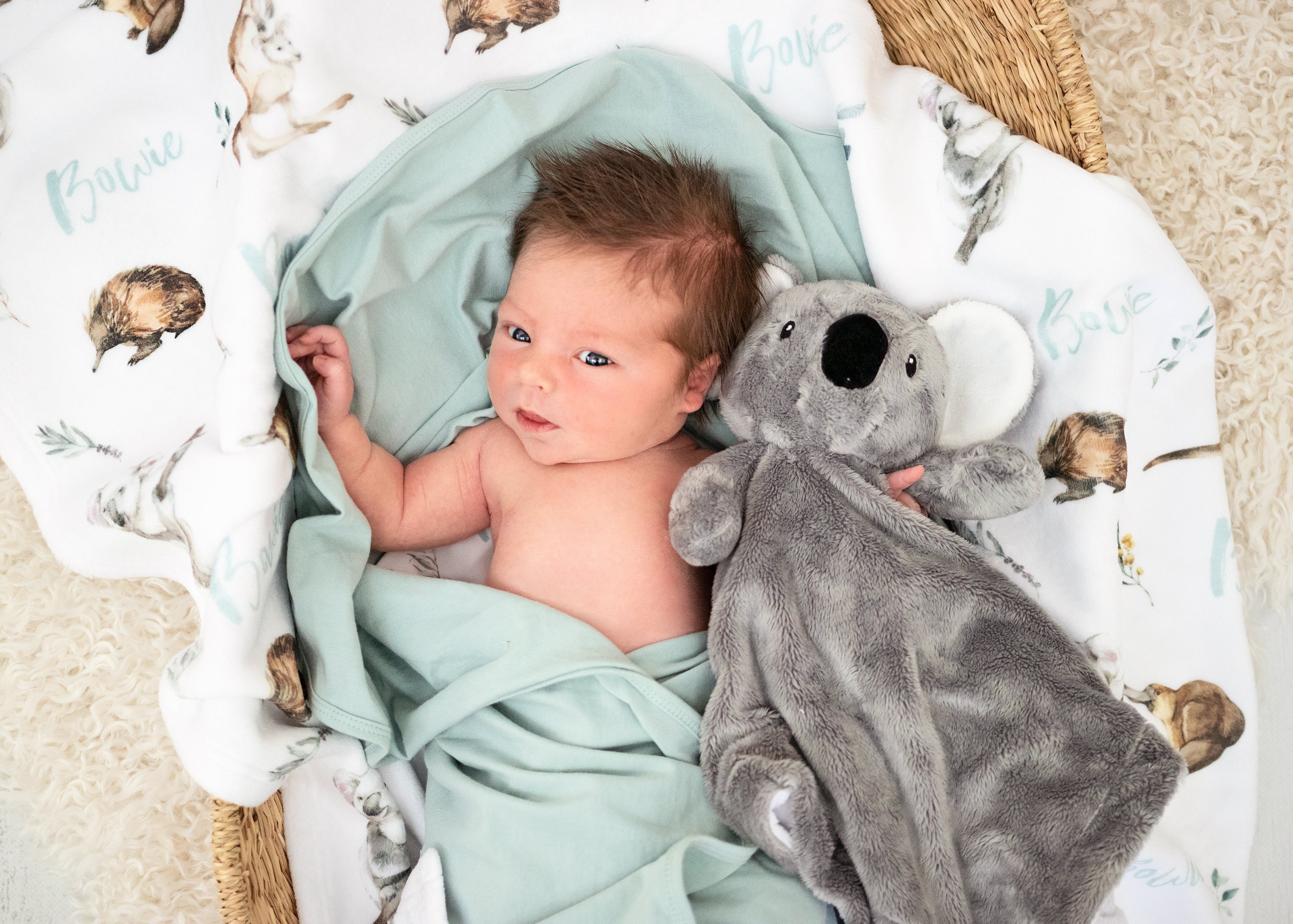 Aussie Animals - Personalised Minky Blanket