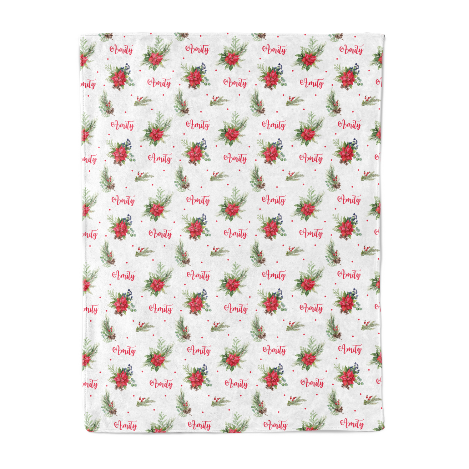 Christmas Floral - Personalised Keepsake Blankie