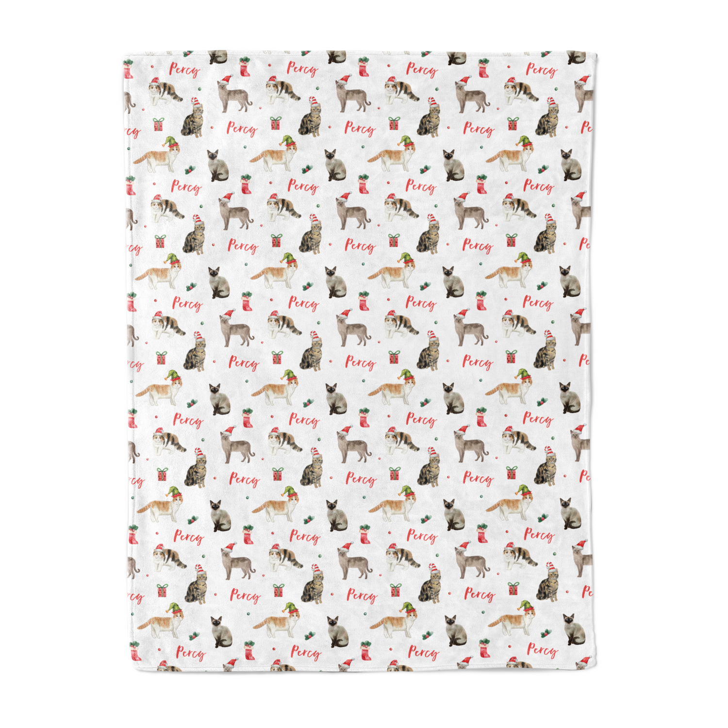 Christmas Kitty - Personalised Keepsake Blanket