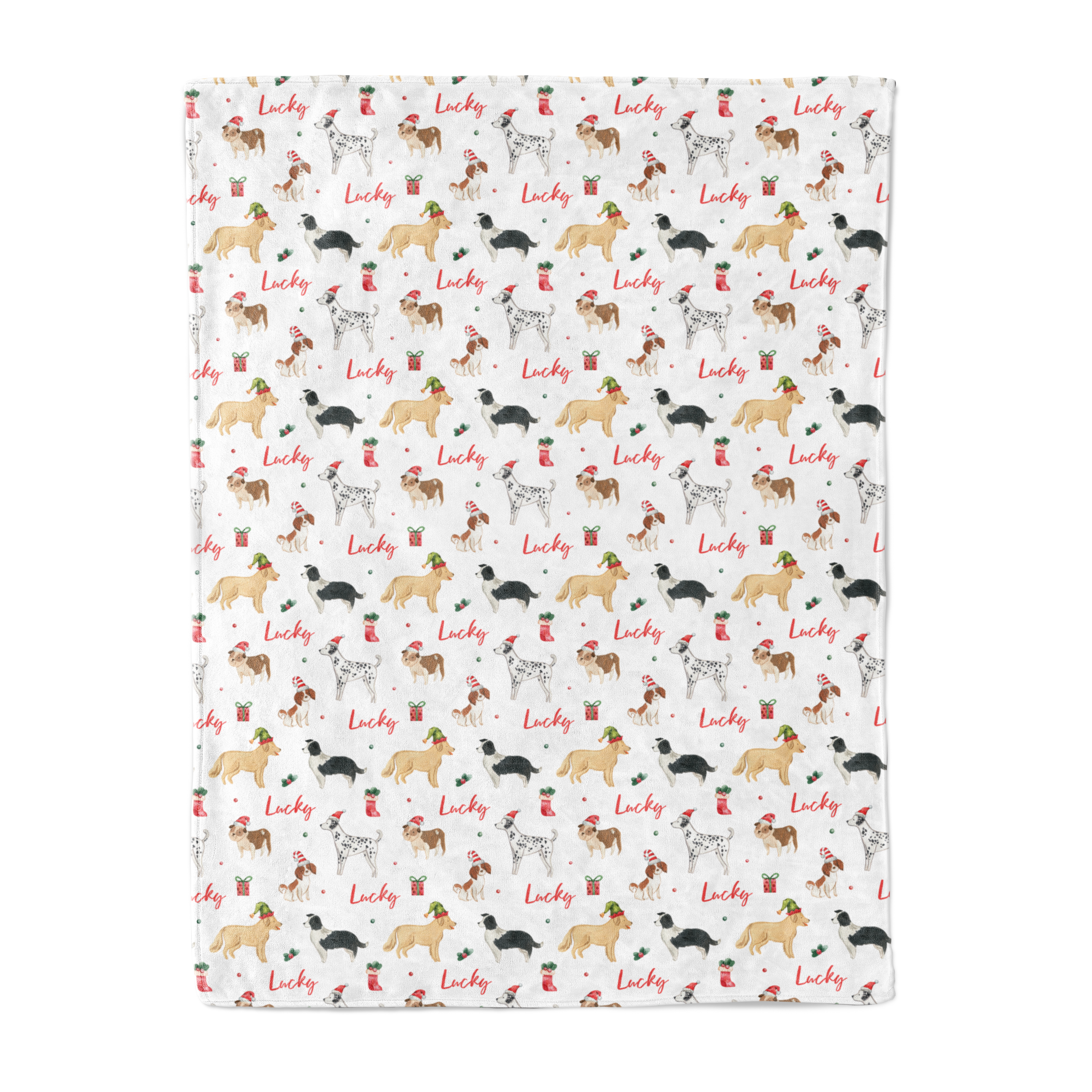 Christmas Puppies - Personalised Keepsake Blanket