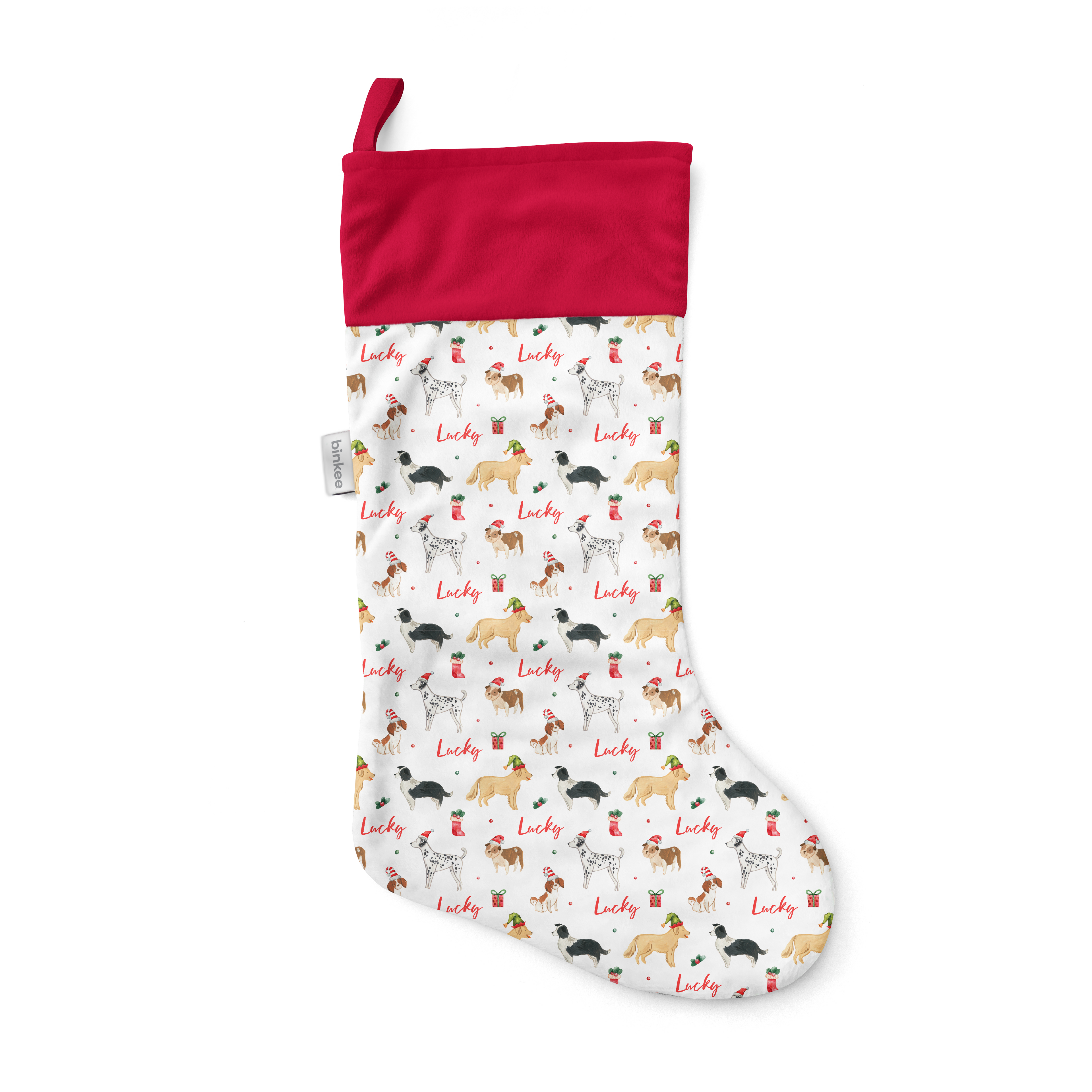 Christmas Puppies - Personalised Christmas Stocking