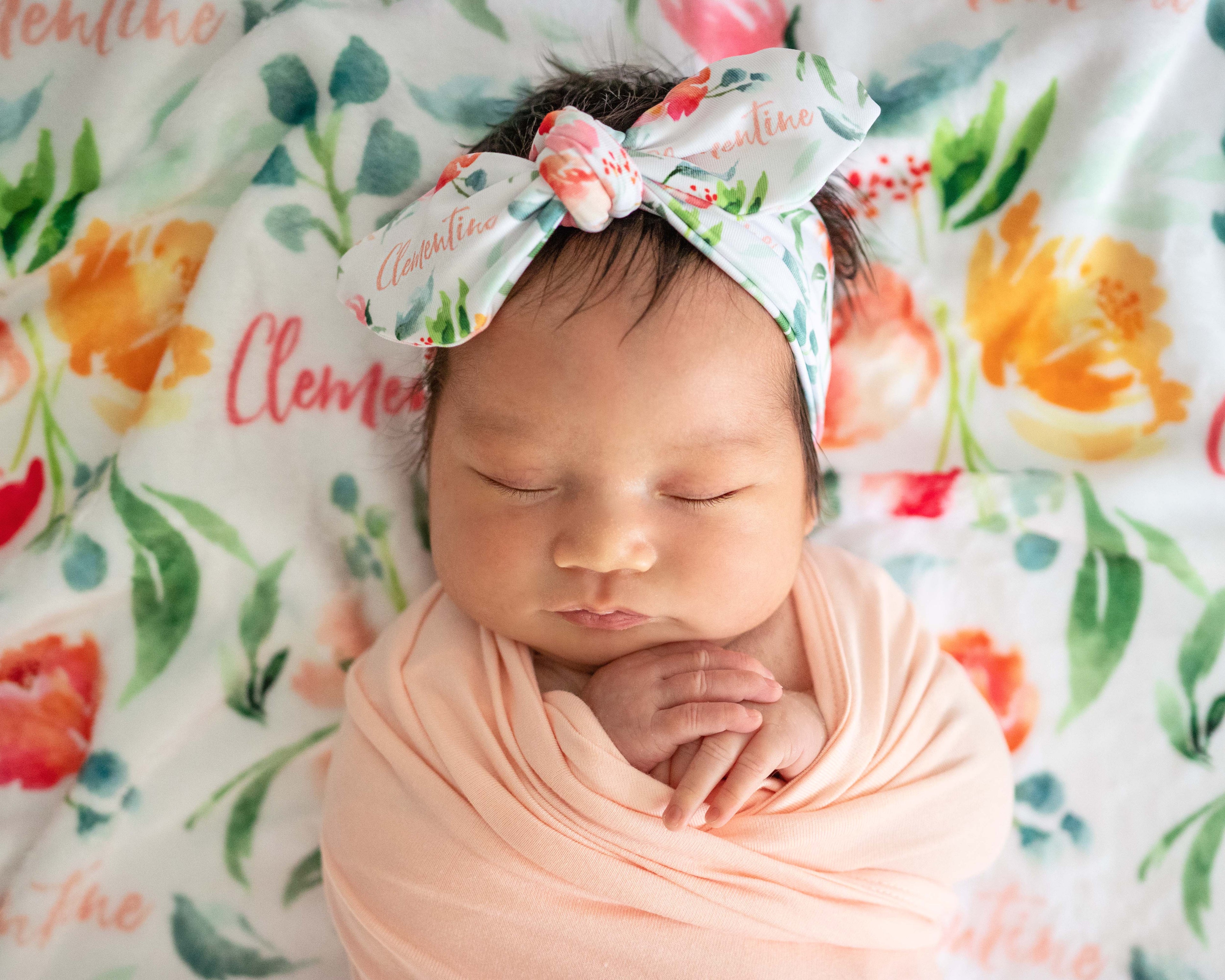 Summer Blooms - Personalised Keepsake Blanket