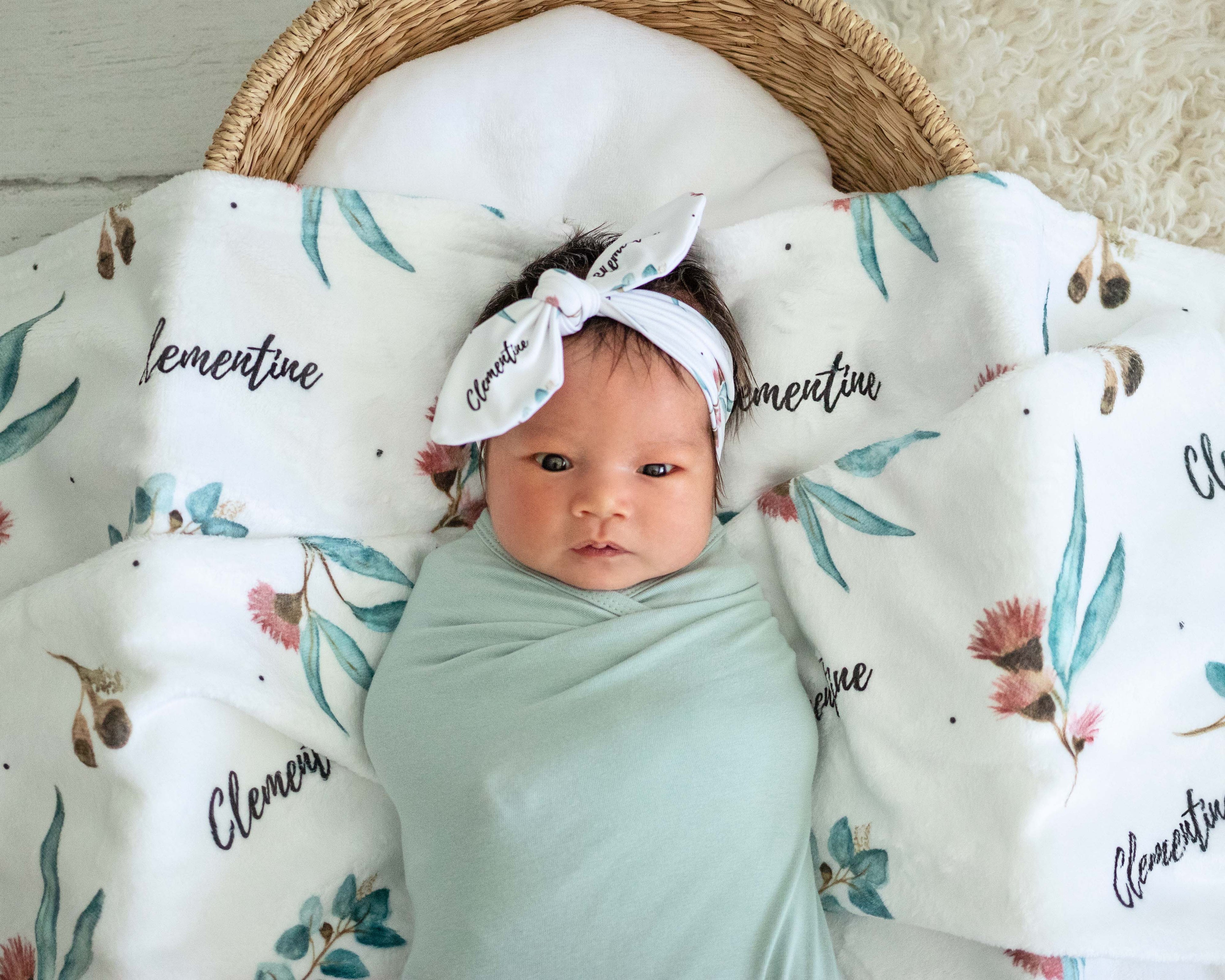 Australian Flora - Personalised Minky Blanket