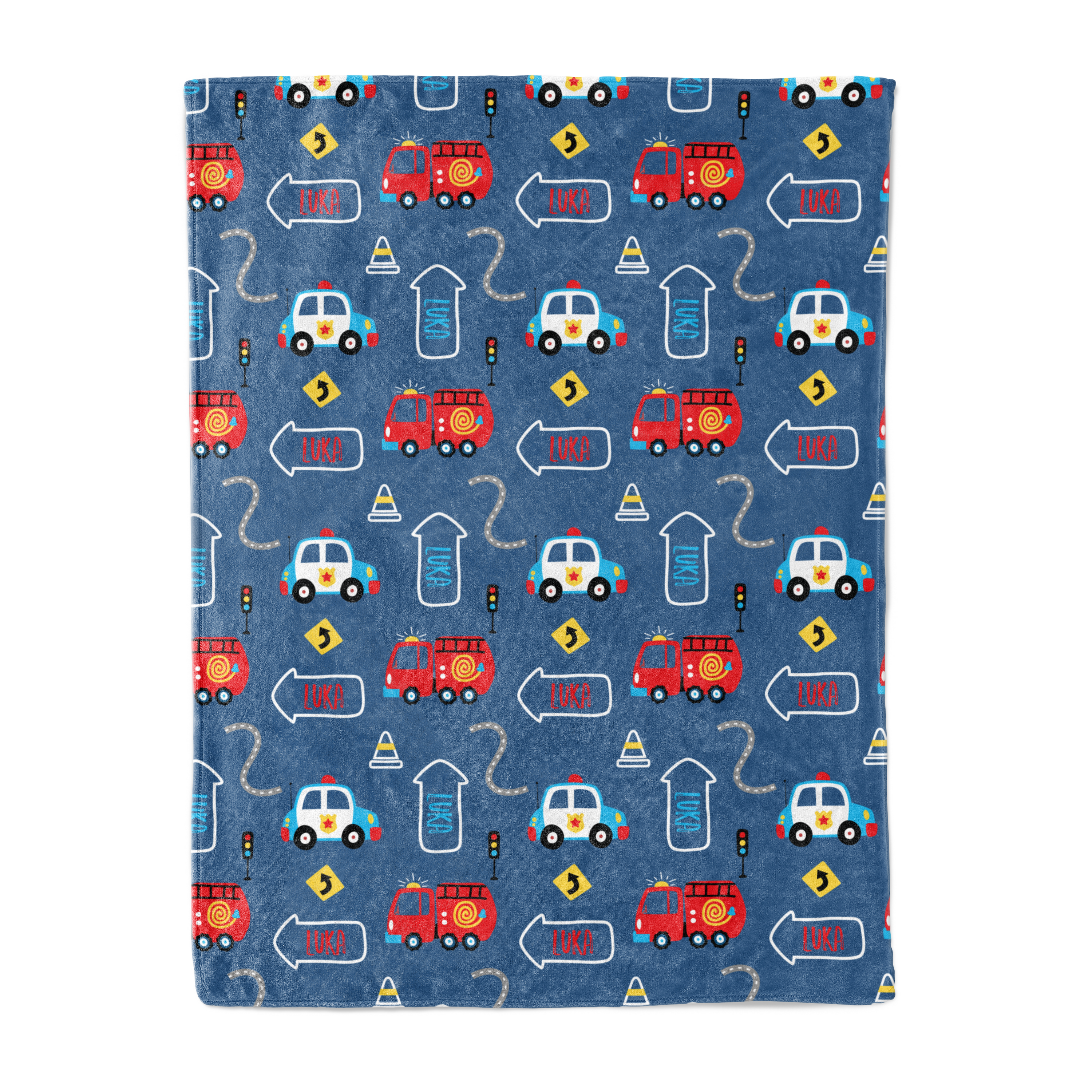 Emergency Vehicles - Personalised Keepsake Blanket