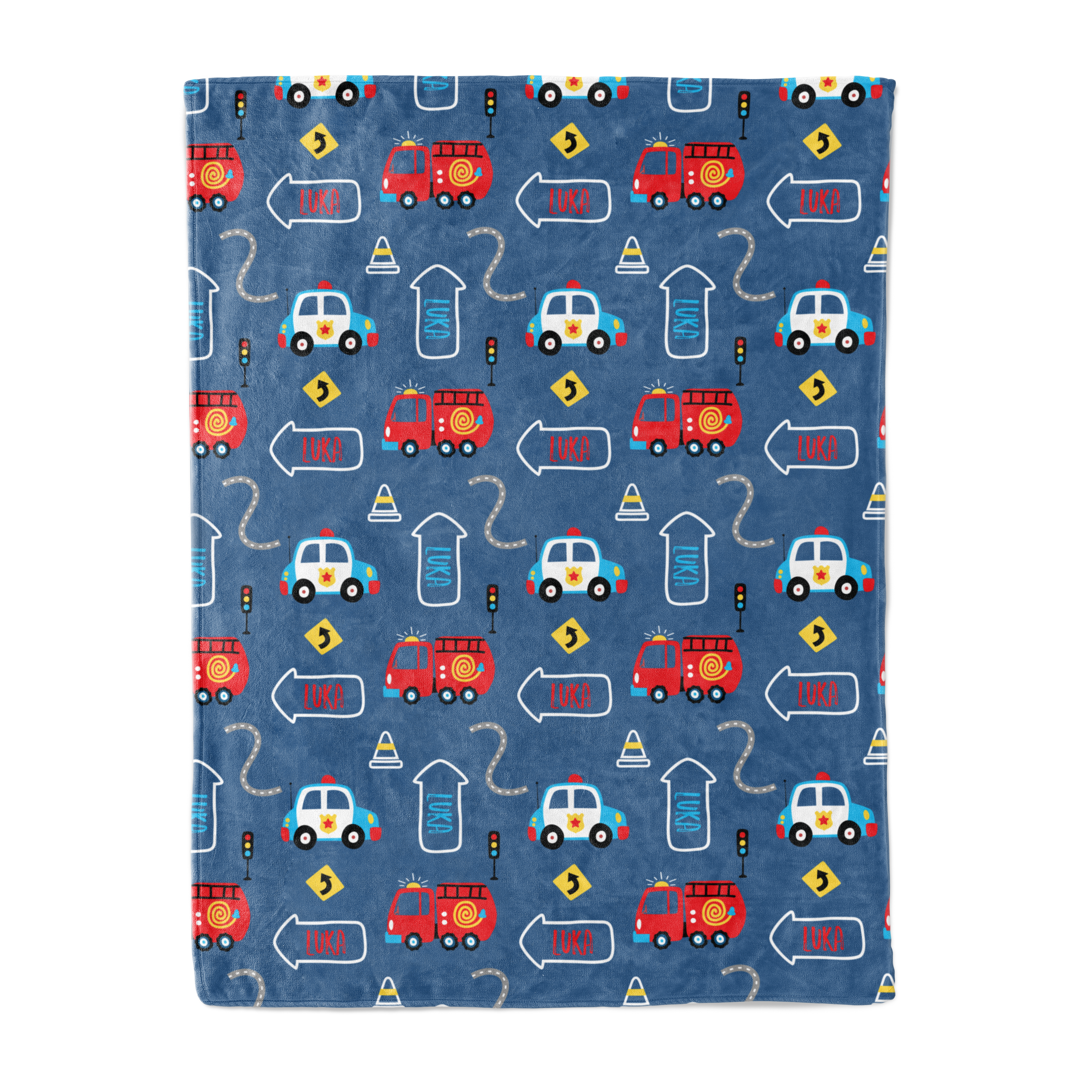 Emergency Vehicles - Personalised Keepsake Blanket