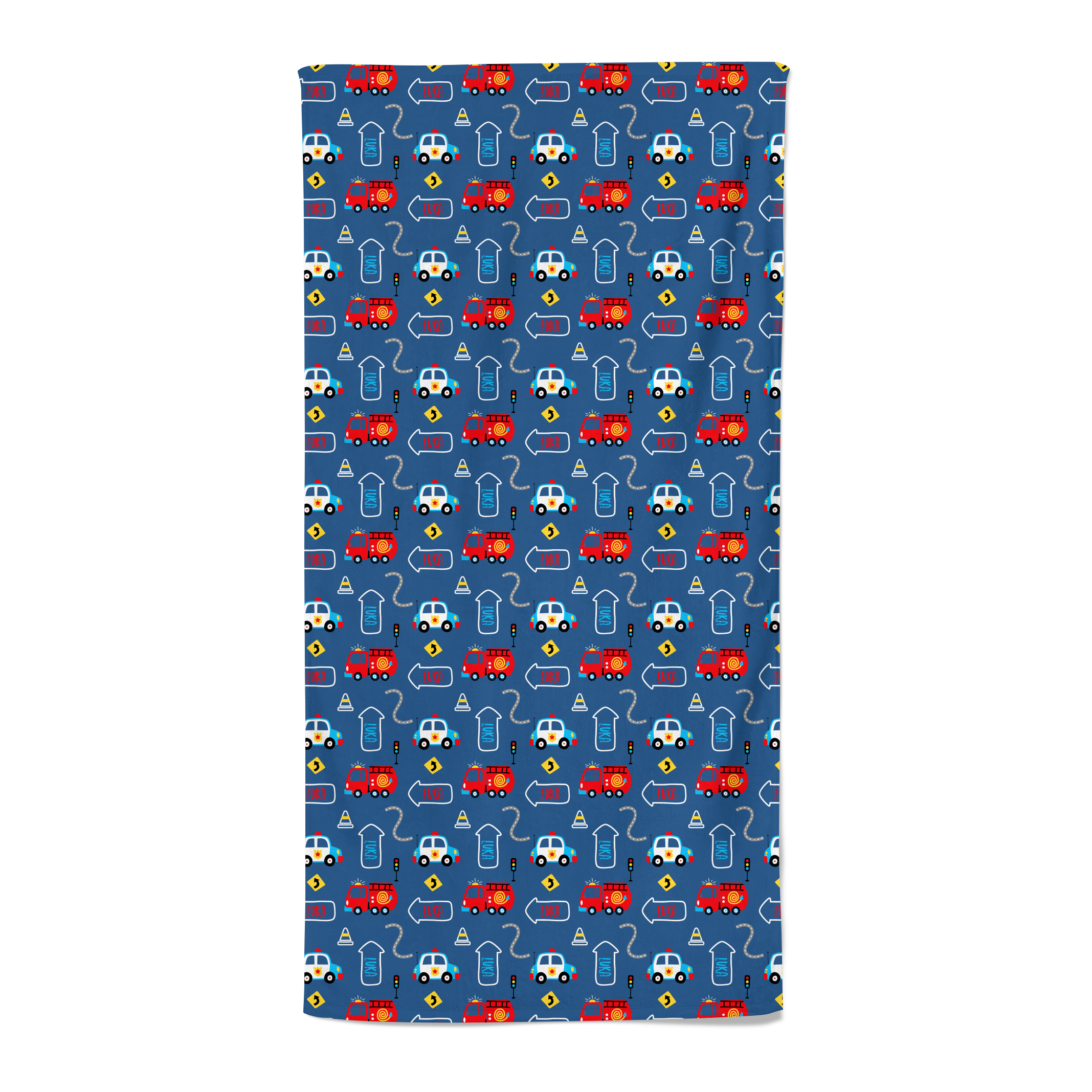 Emergency Vehicles - Personalised Towel
