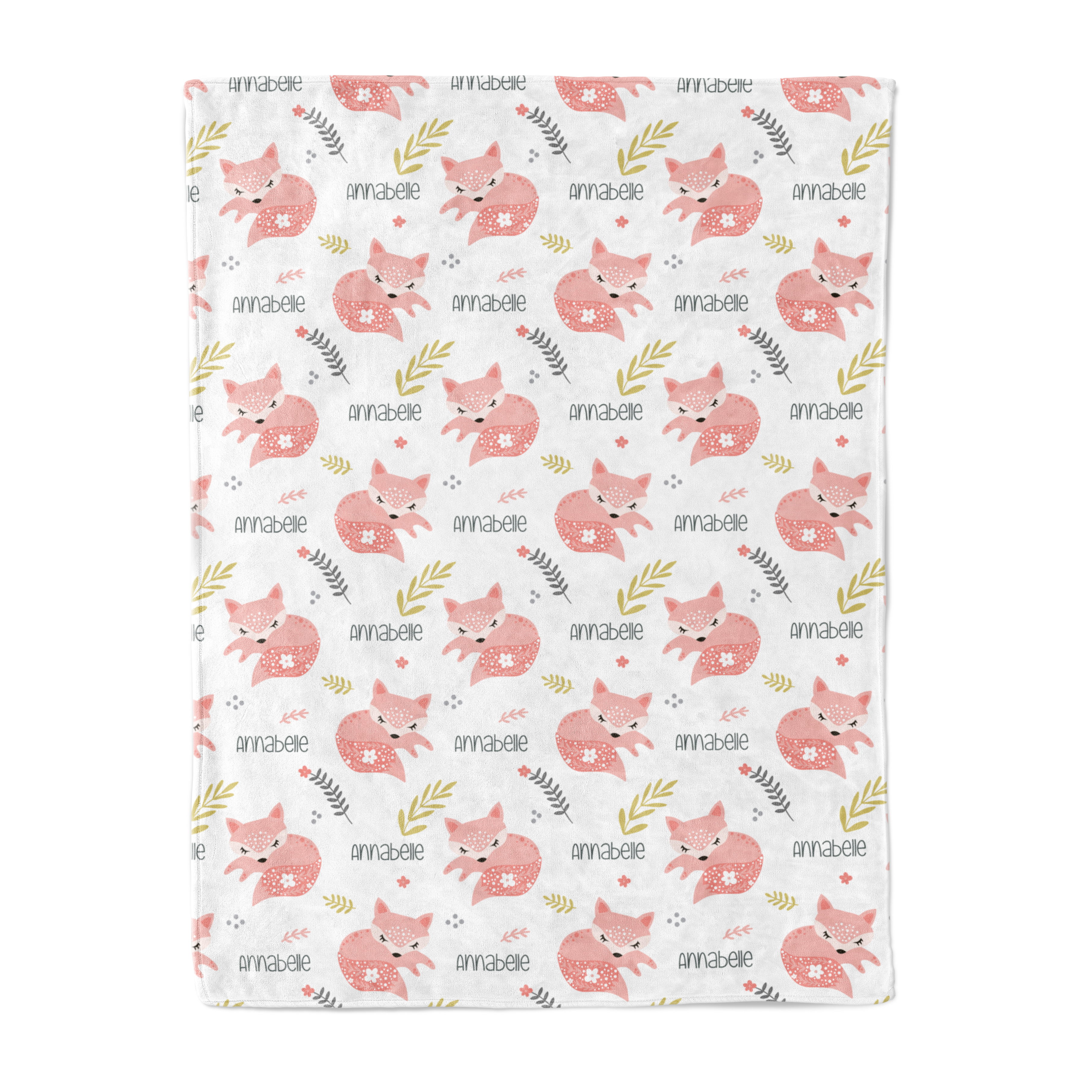 Floral Fox - Personalised Keepsake Blanket