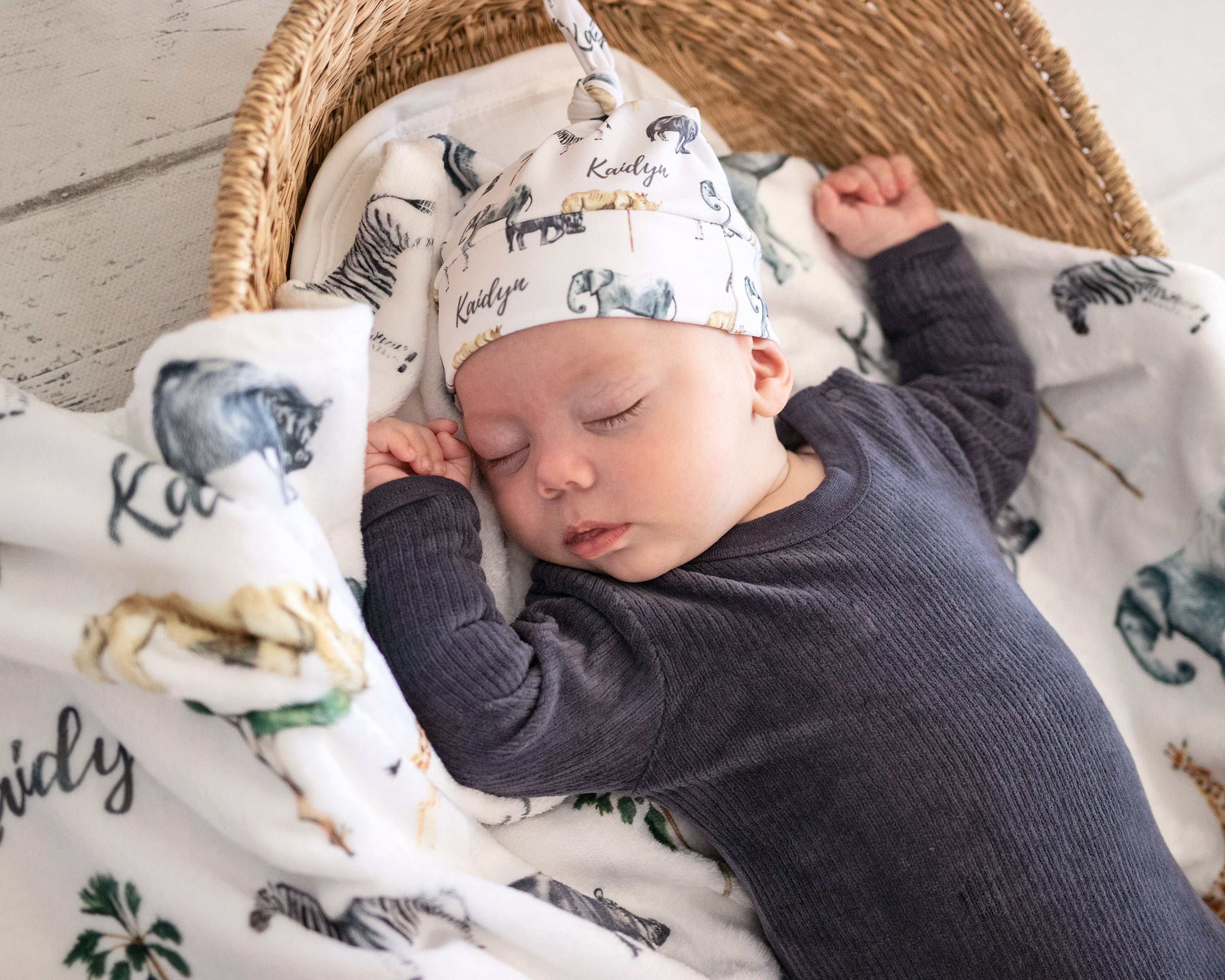 Safari - Personalised Minky Blanket