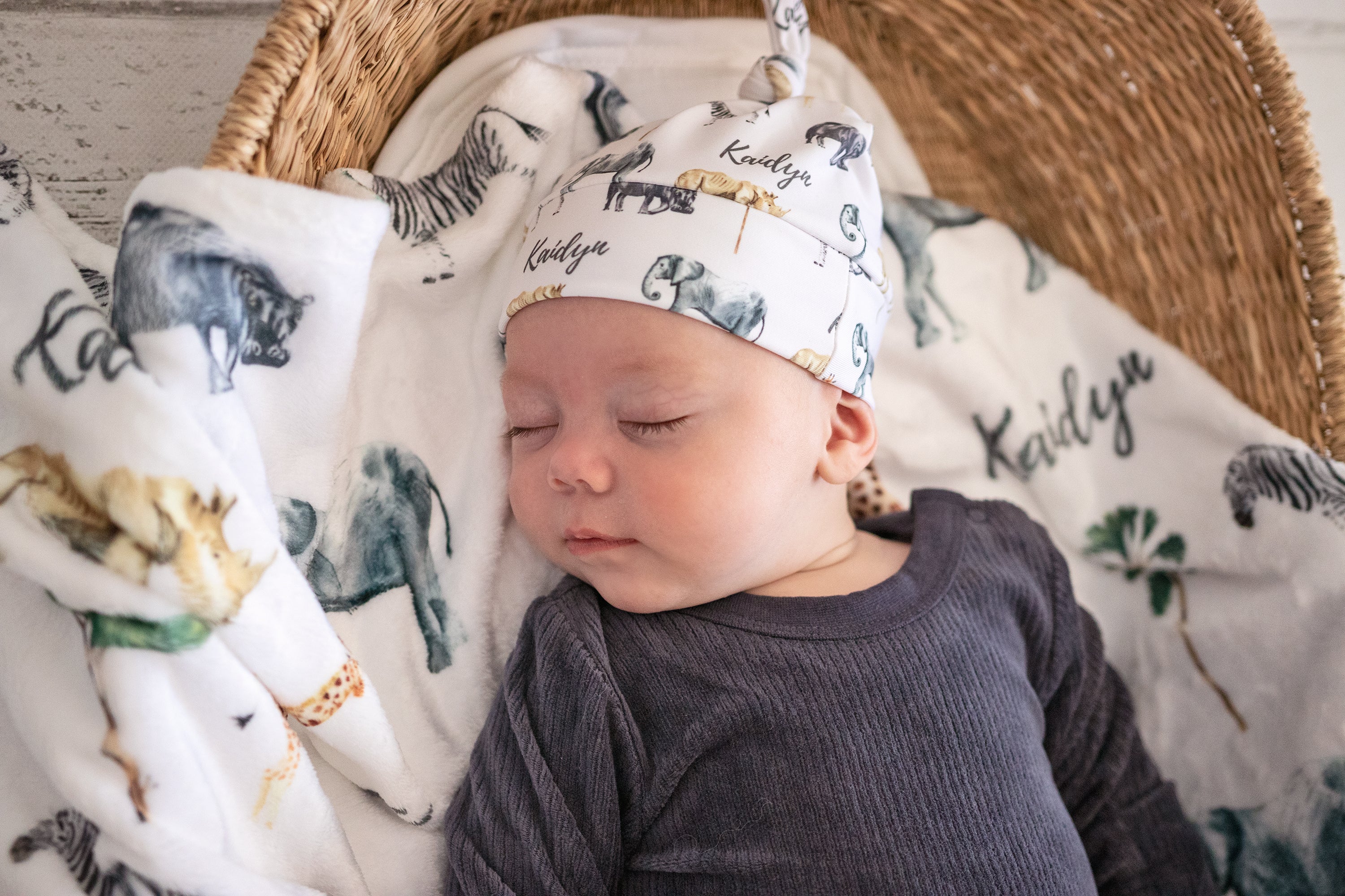 Safari - Personalised Minky Blanket