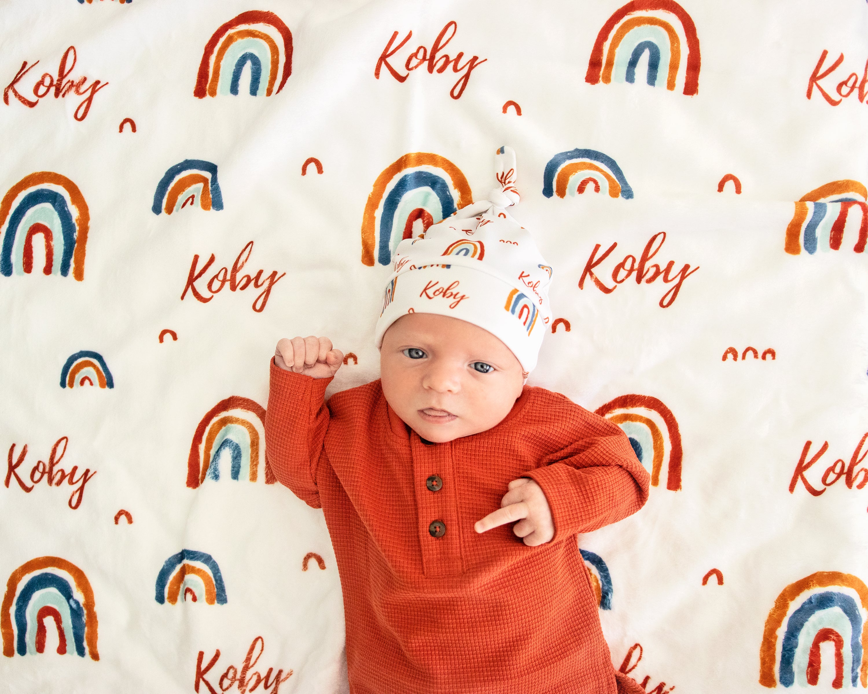 Earthy Rainbows - Personalised Keepsake Blanket