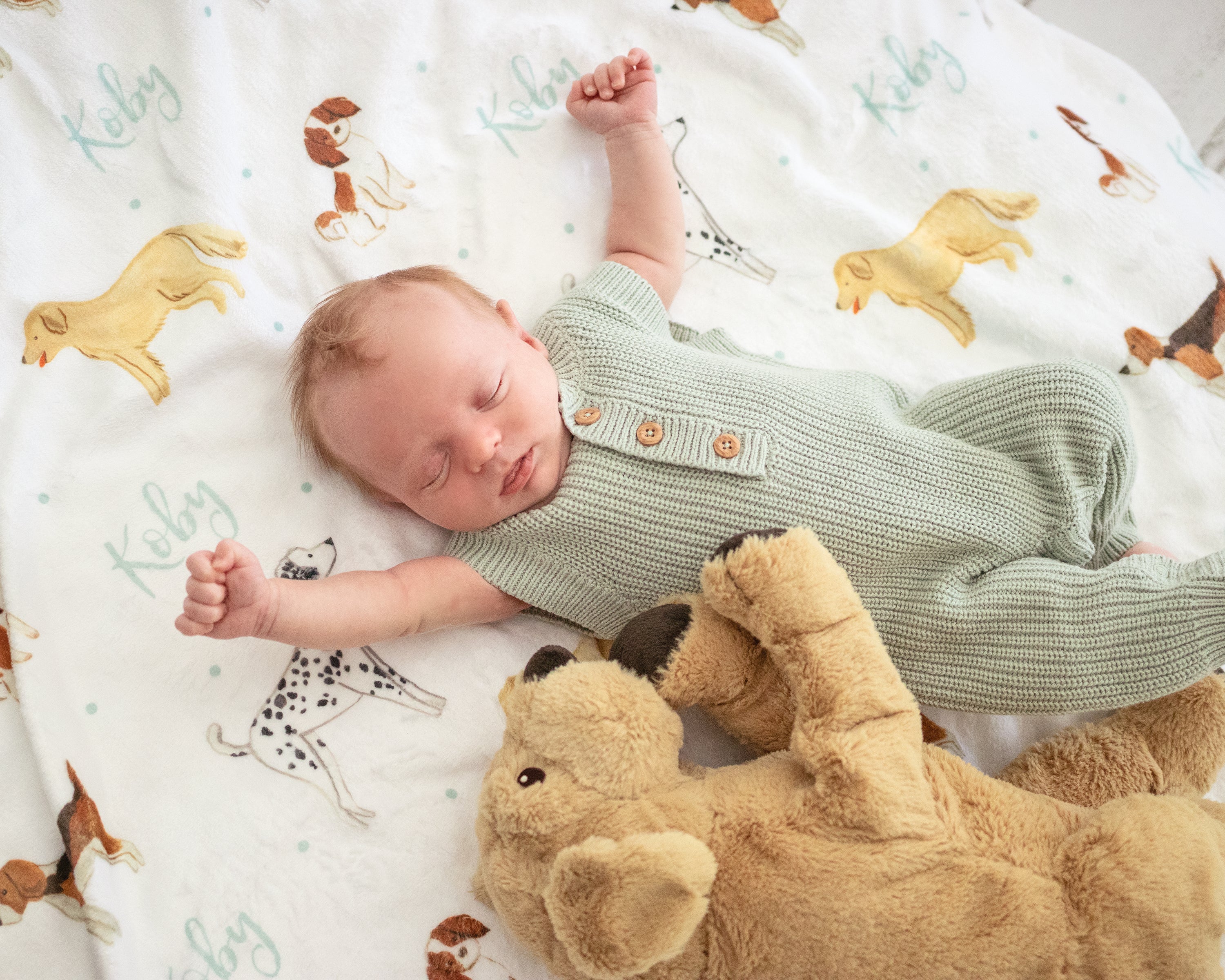 Puppy Dogs - Personalised Keepsake Blanket