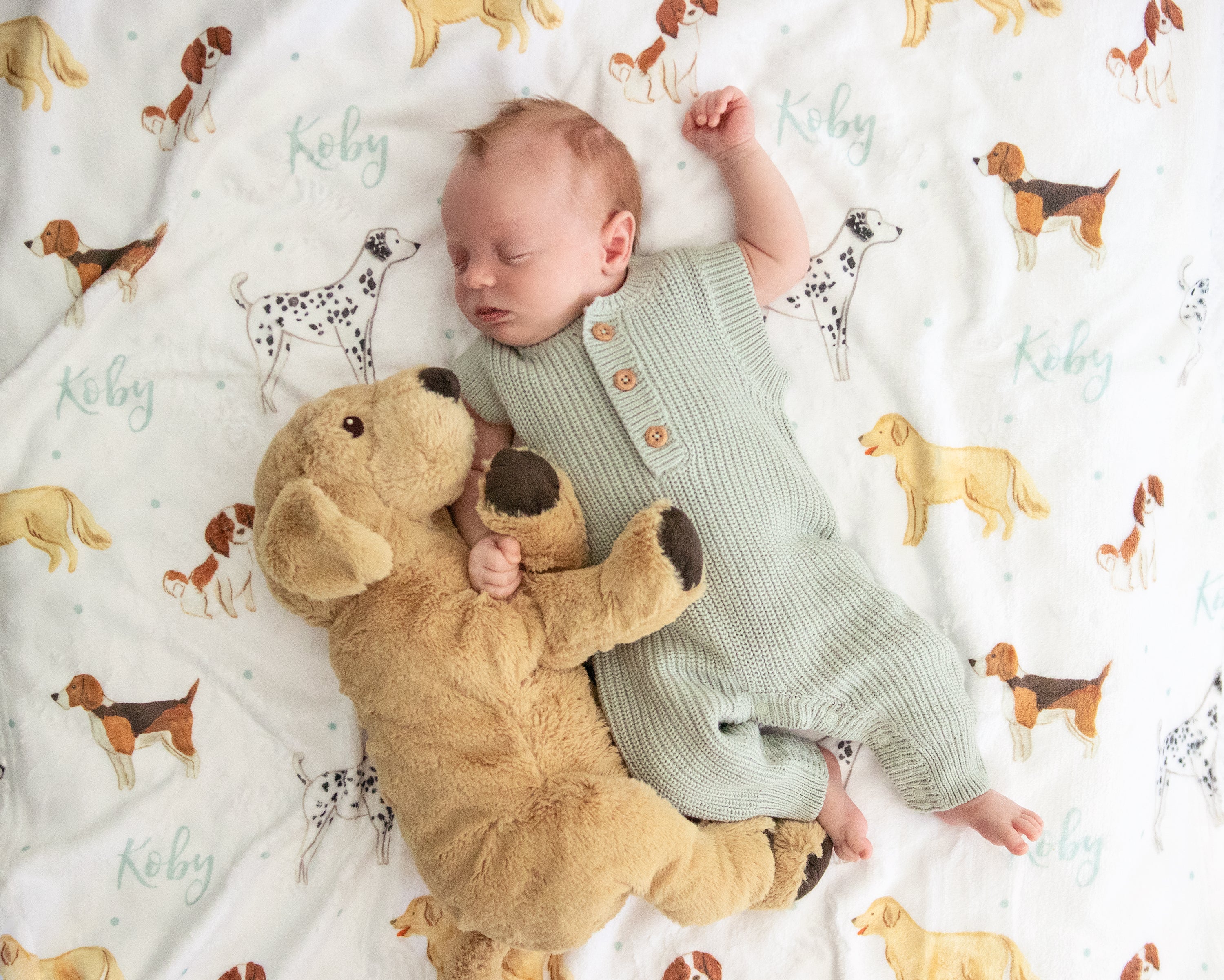 Puppy Dogs - Personalised Keepsake Blanket