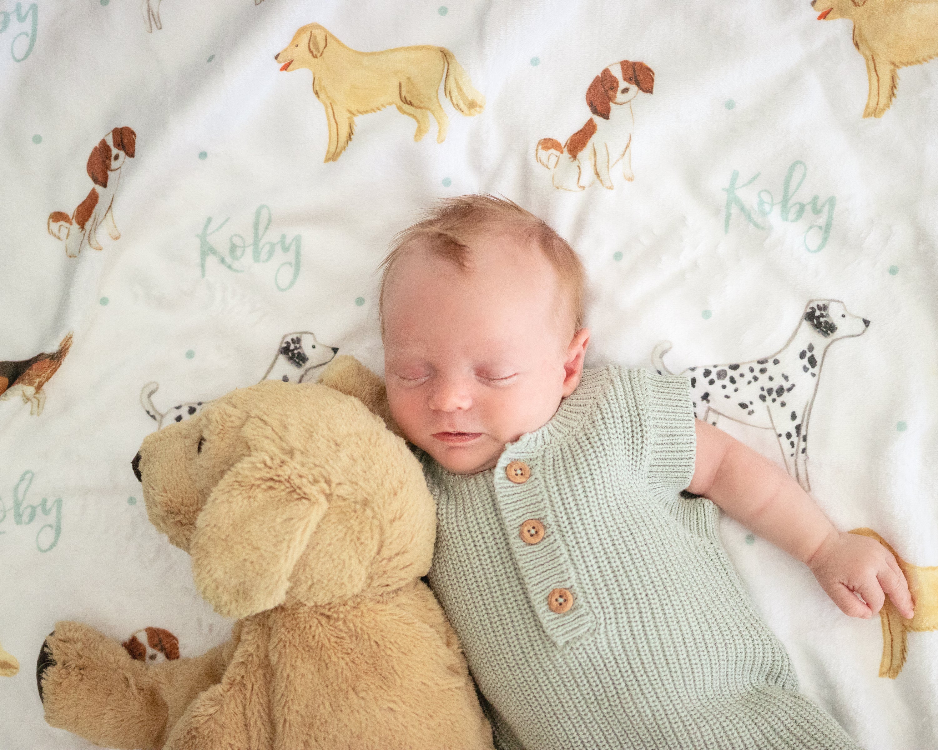 Puppy Dogs - Personalised Keepsake Blanket