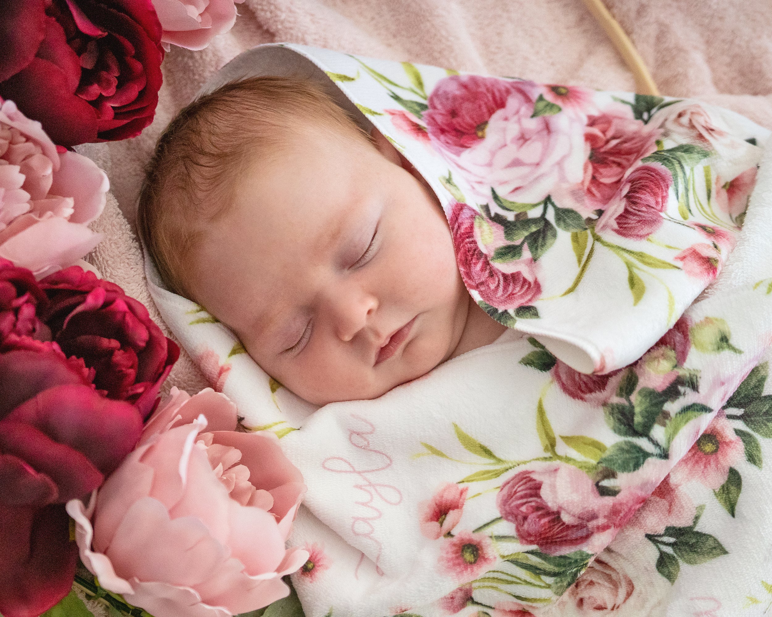 Vintage Bloom - Personalised Keepsake Blanket