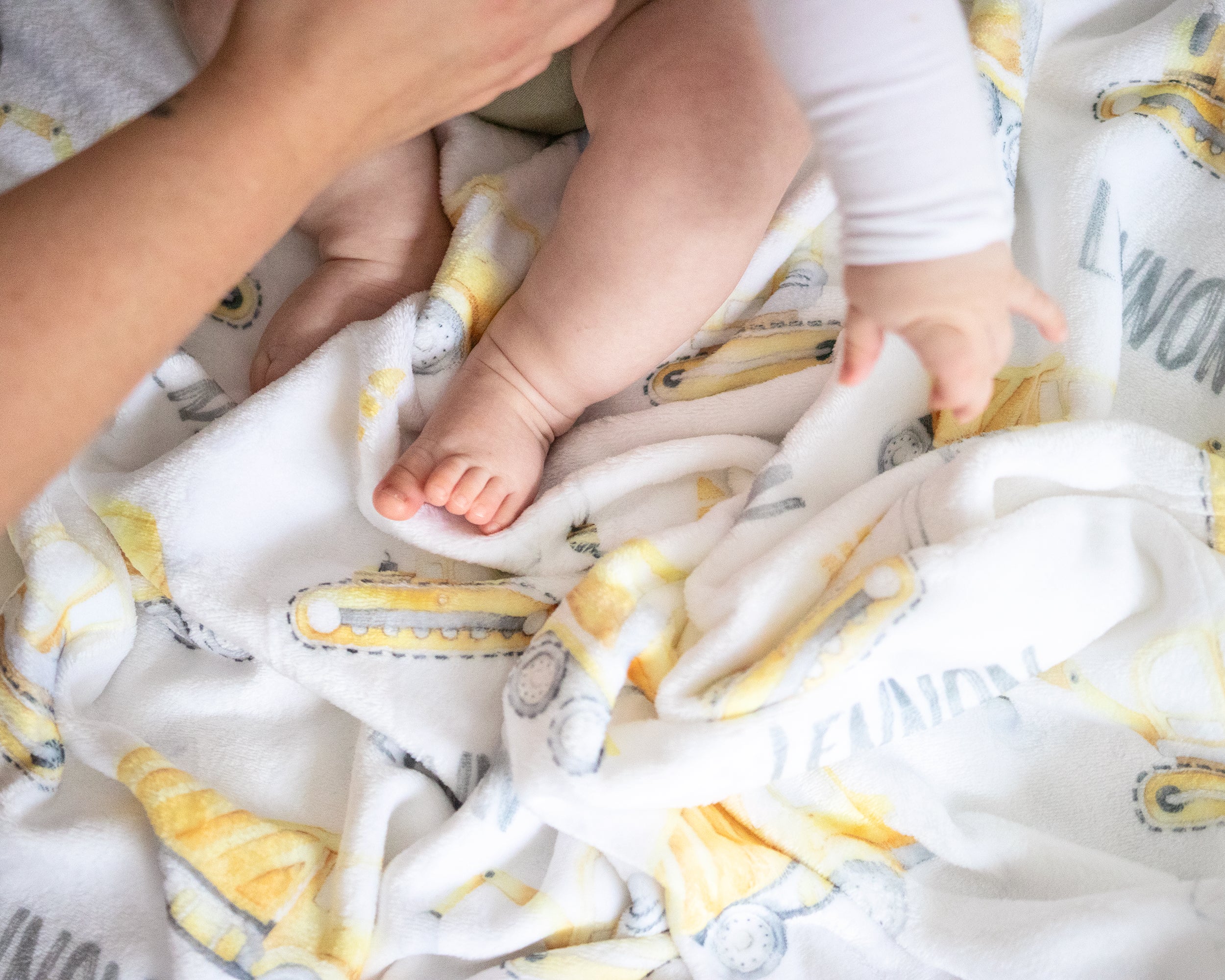Construction (Grey) - Personalised Keepsake Blanket