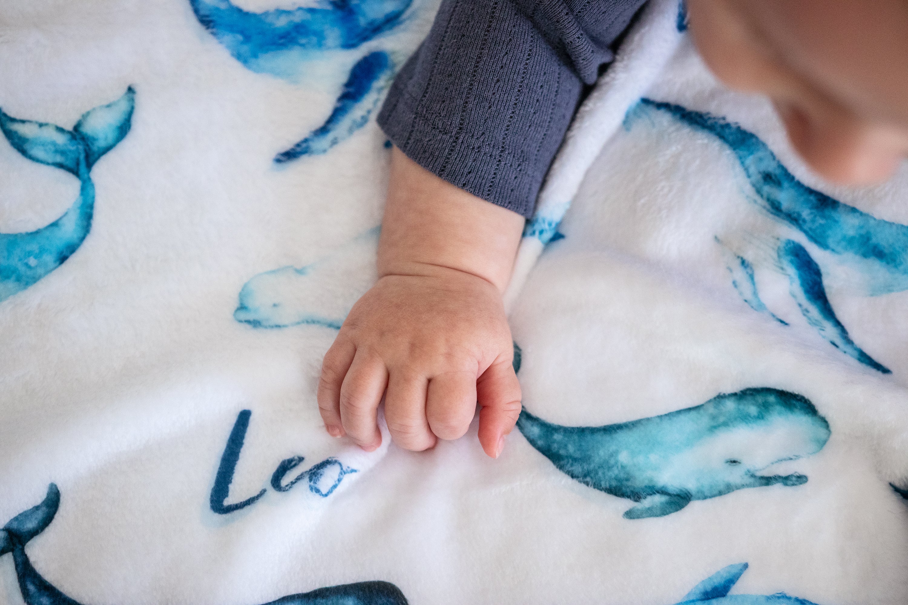 Whales - Personalised Keepsake Blanket