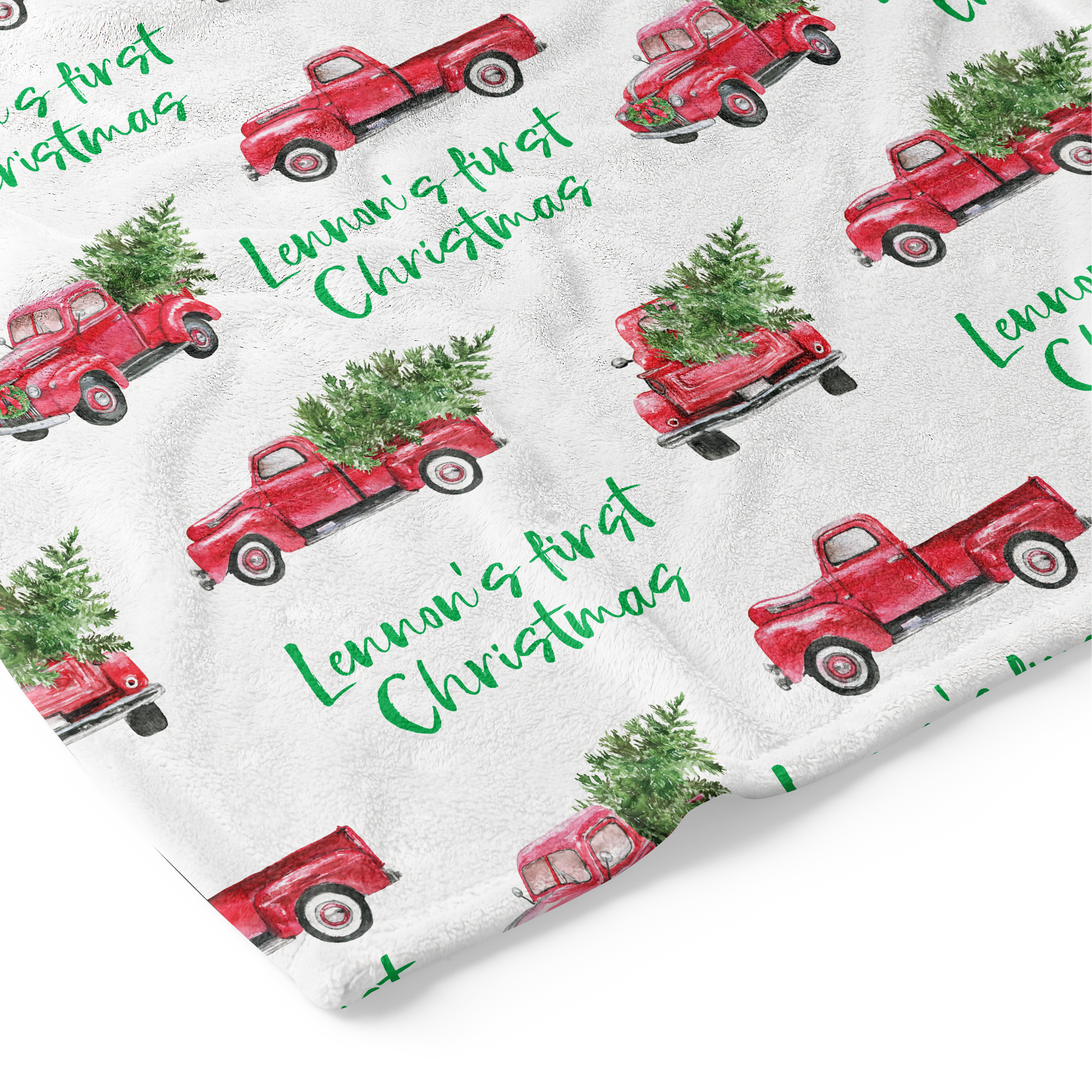 Red Truck - Personalised Keepsake Blanket