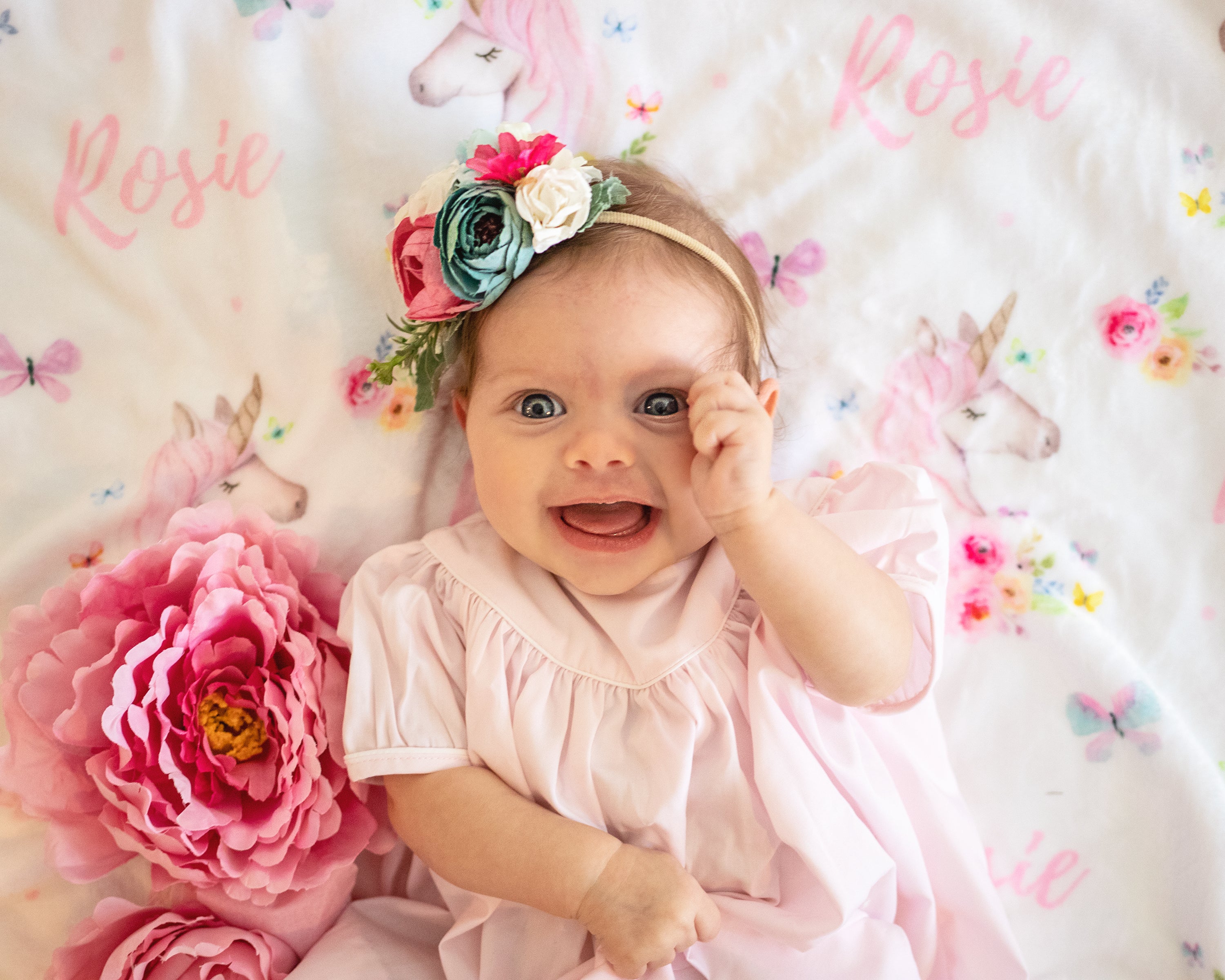 Unicorns - Personalised Keepsake Blanket