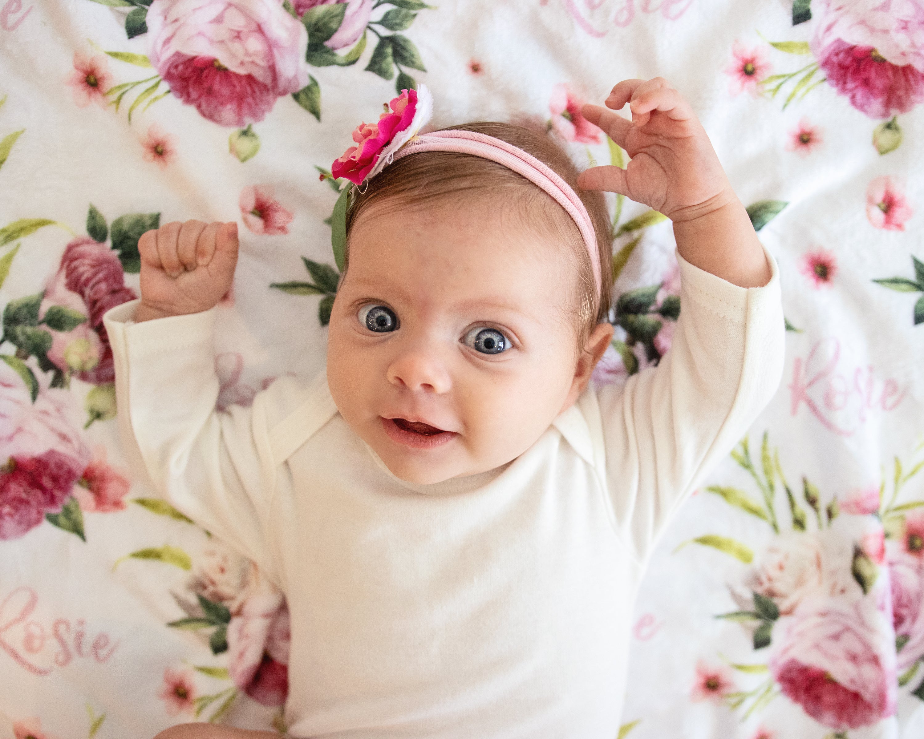 Vintage Bloom - Personalised Keepsake Blanket