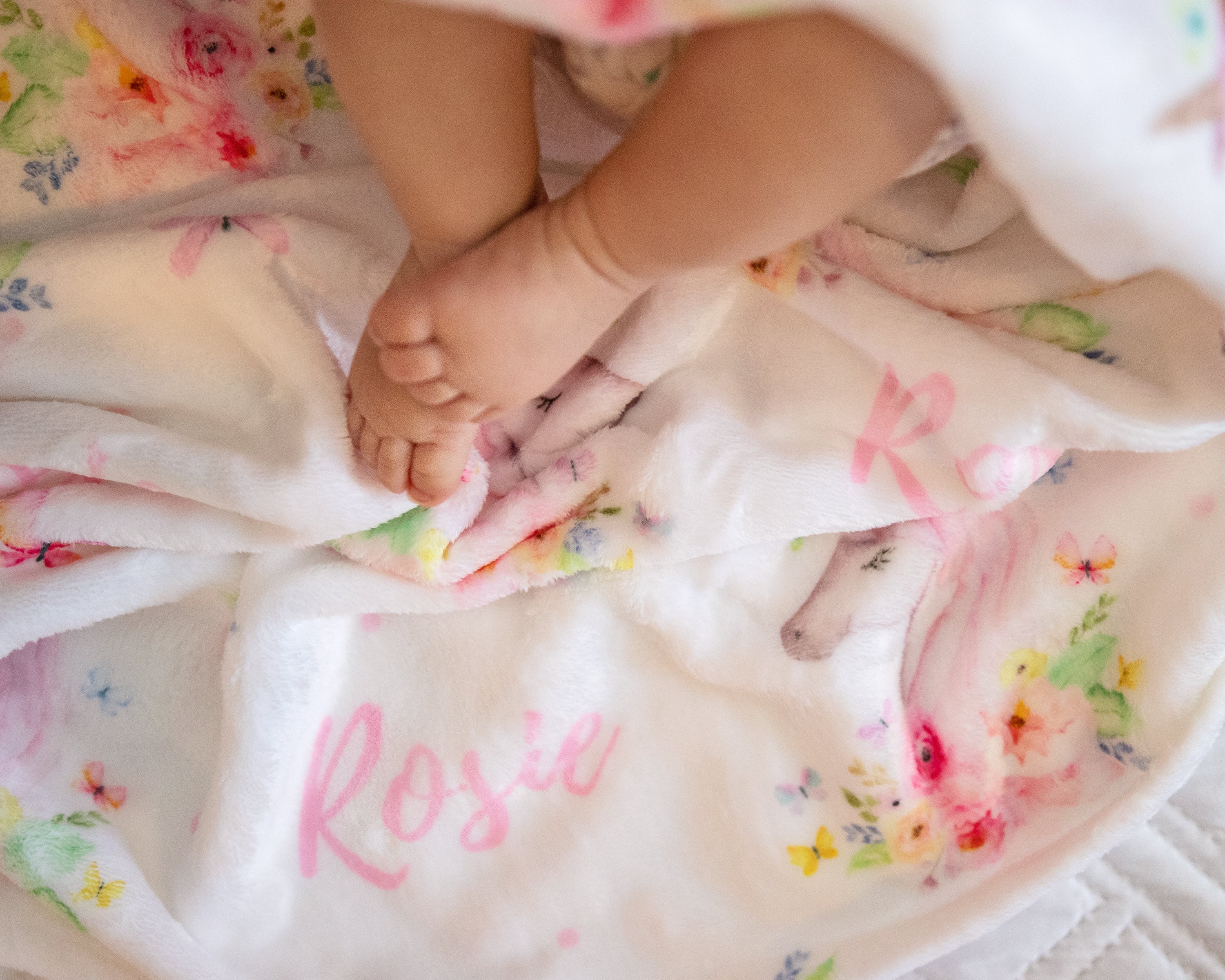 Unicorns - Personalised Keepsake Blanket