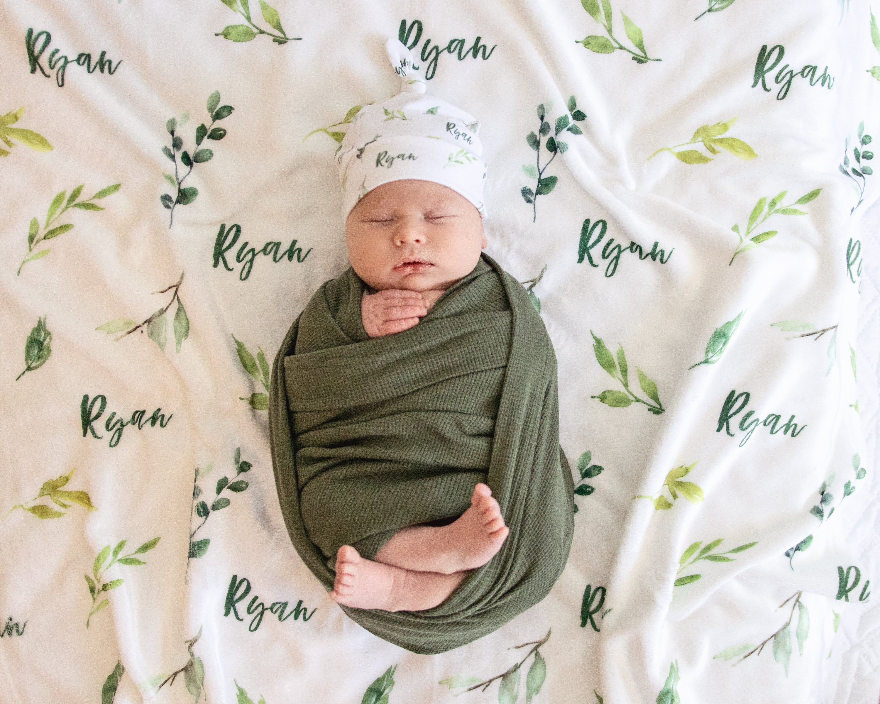 Botanical - Personalised Minky Blanket
