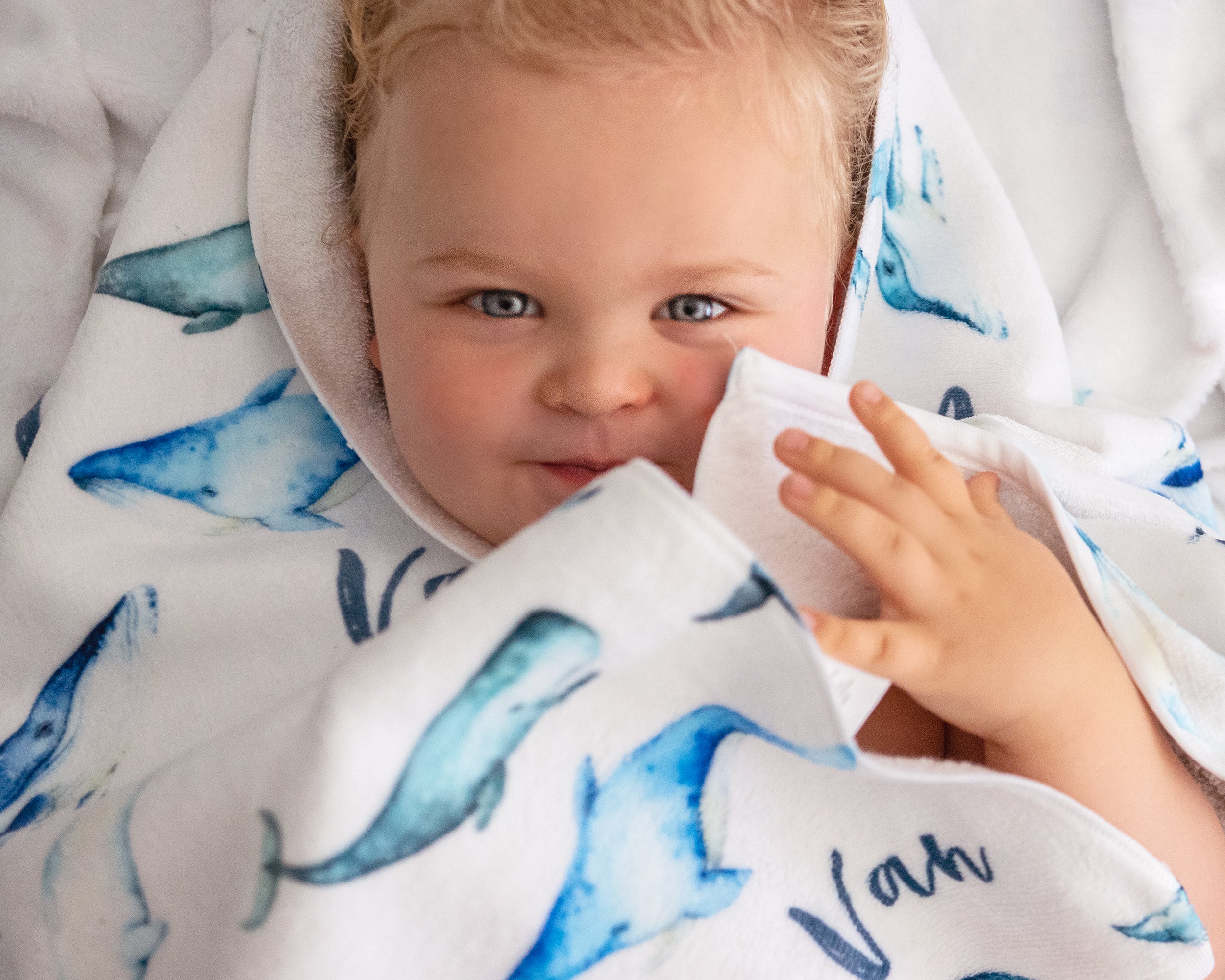 Whales - Personalised Towel