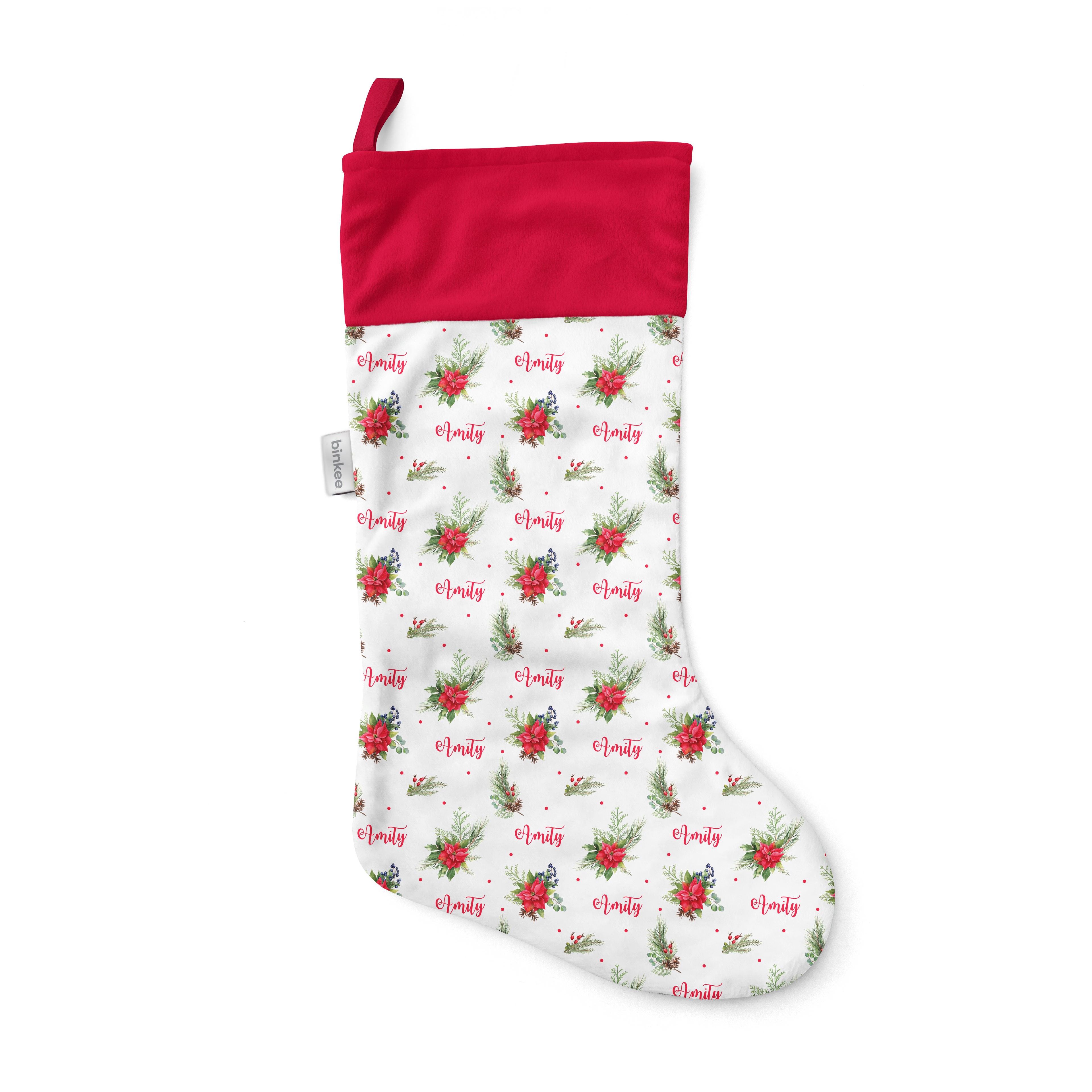 Christmas Floral - Personalised Christmas Stocking