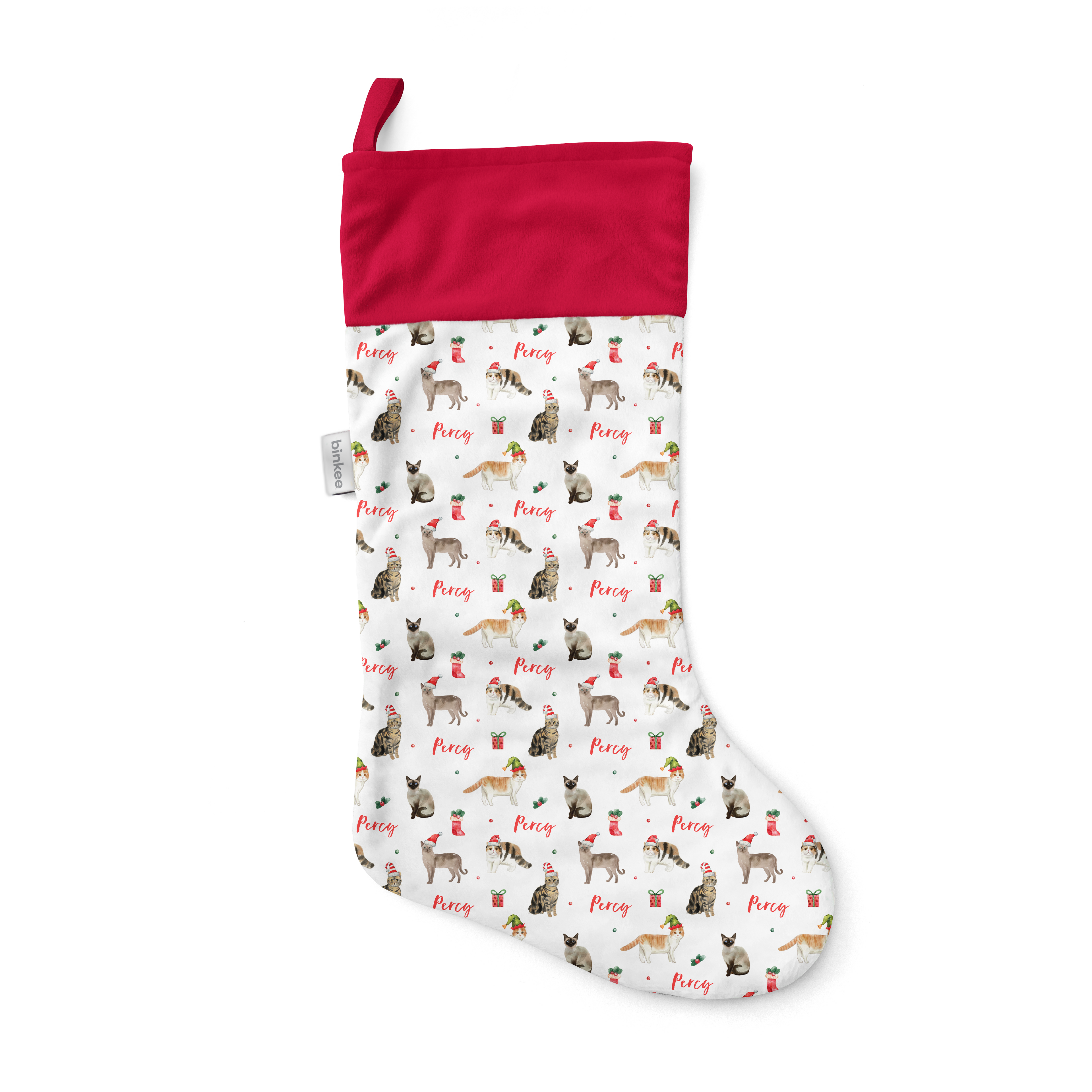 Christmas Kitty - Personalised Christmas Stocking