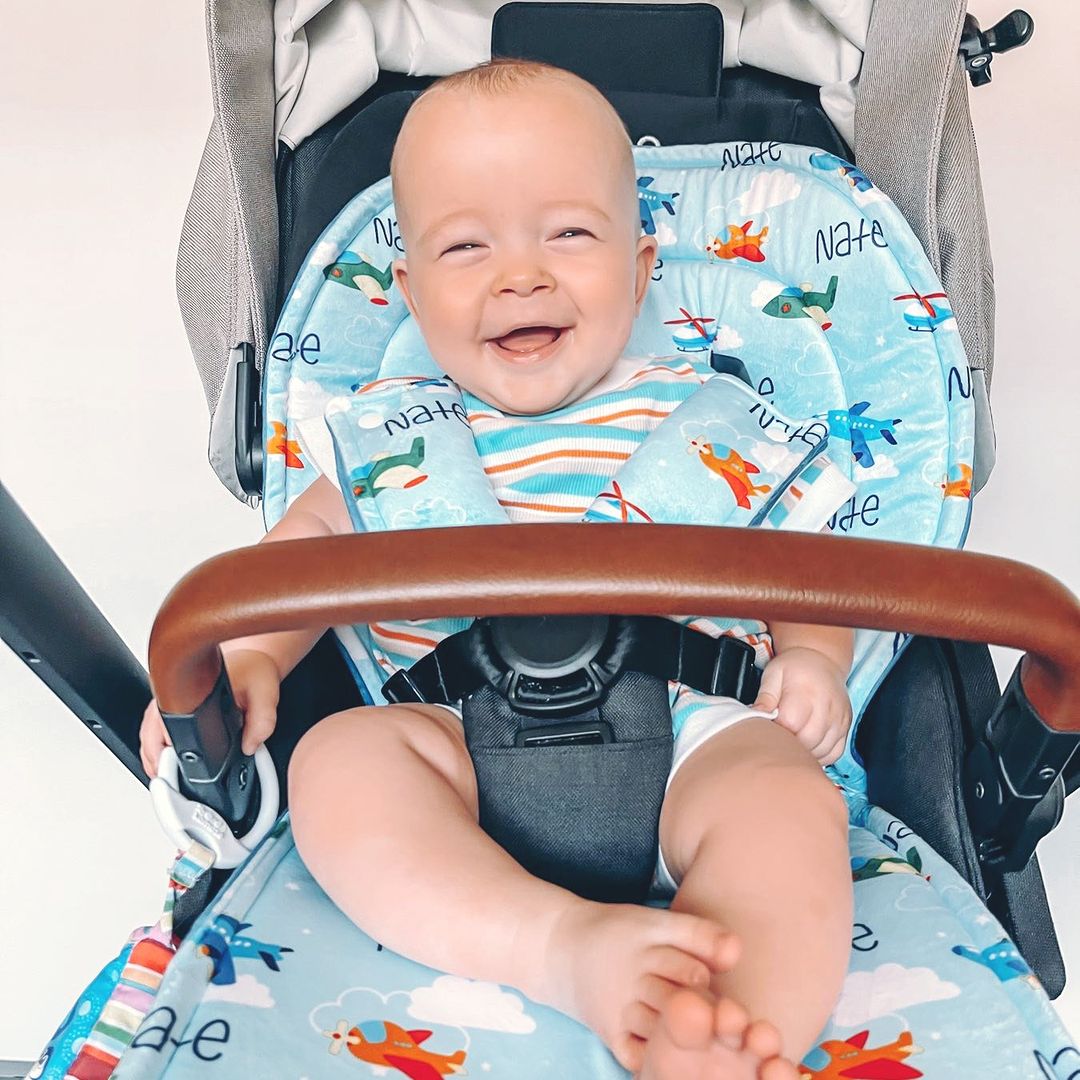 Personalised Baby Pram Liner With Name - Main Image