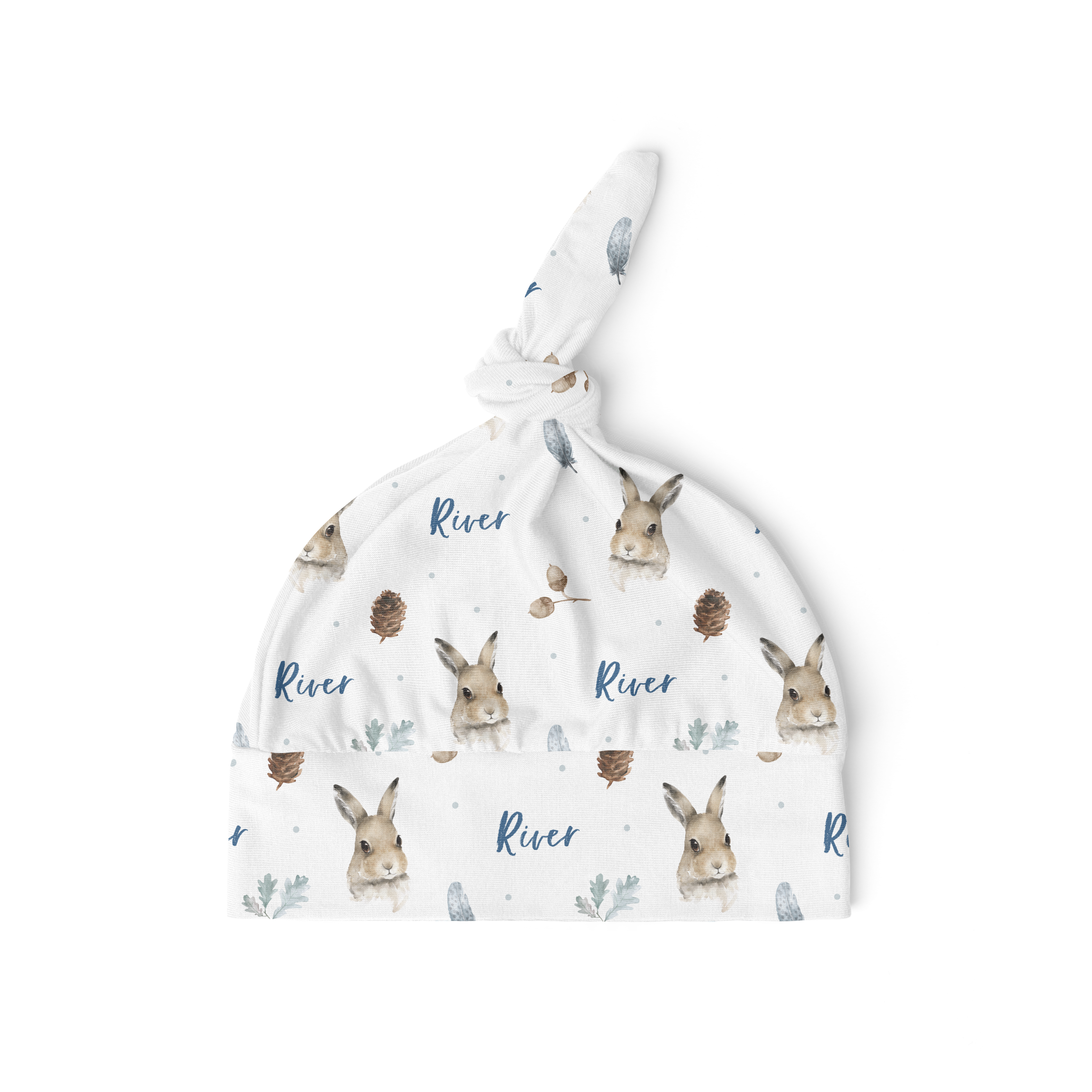 Bunnies (Blue) - Personalised Beanies