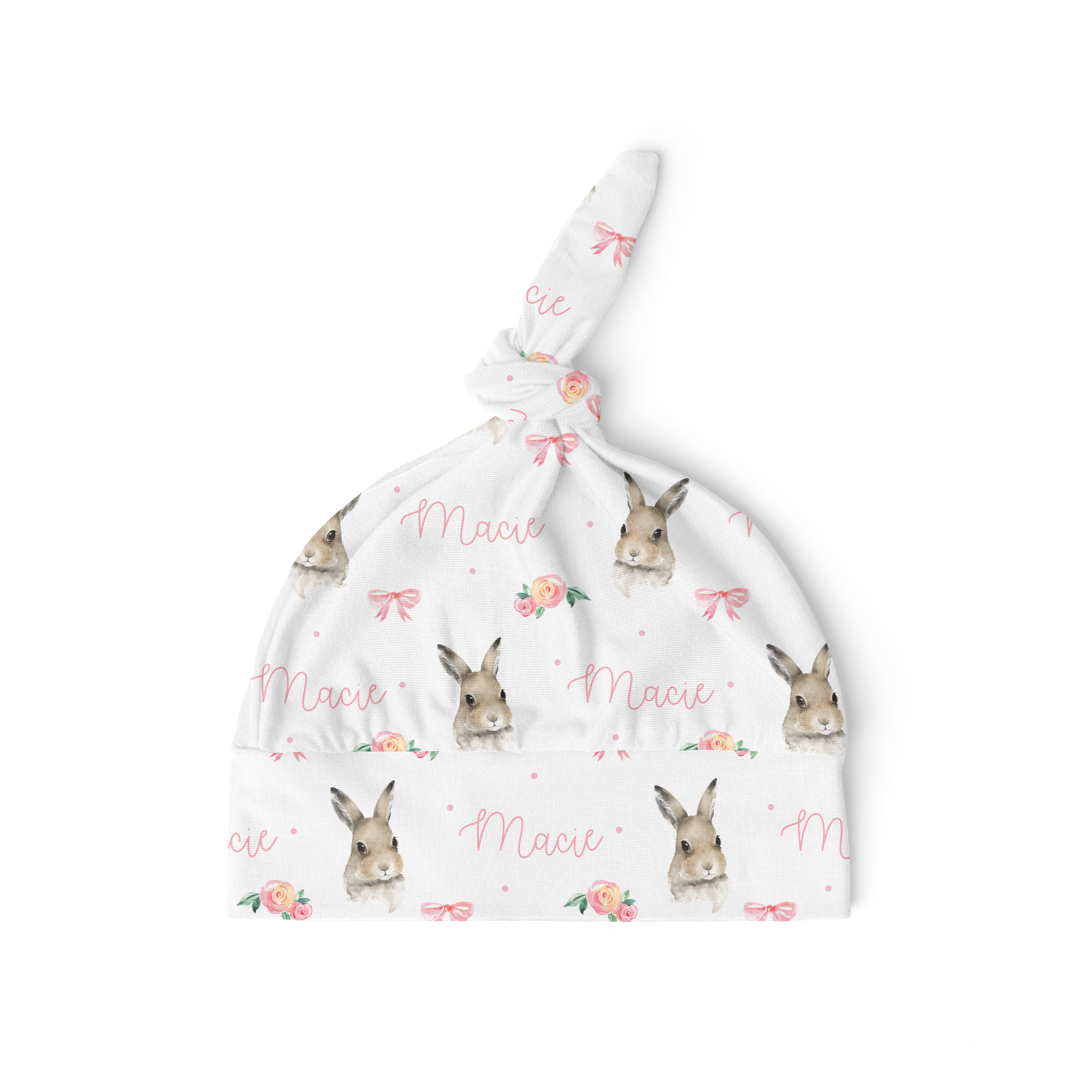 Bunnies (Pink) - Personalised Beanie