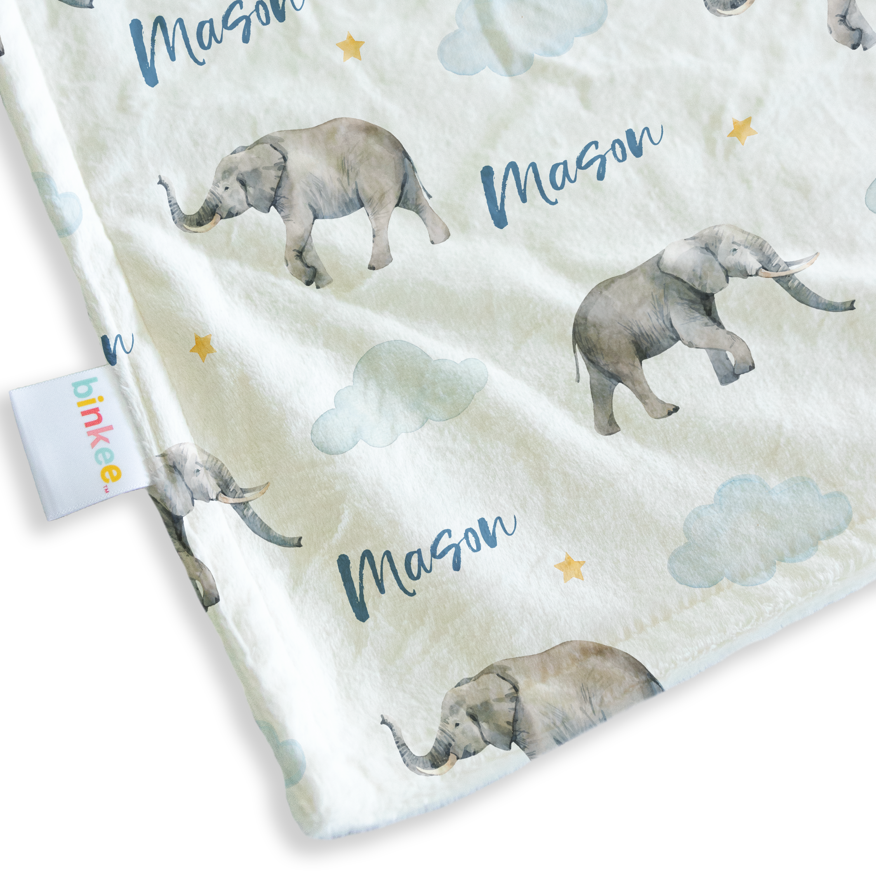 Elephant Dreamer - Personalised Minky Blanket
