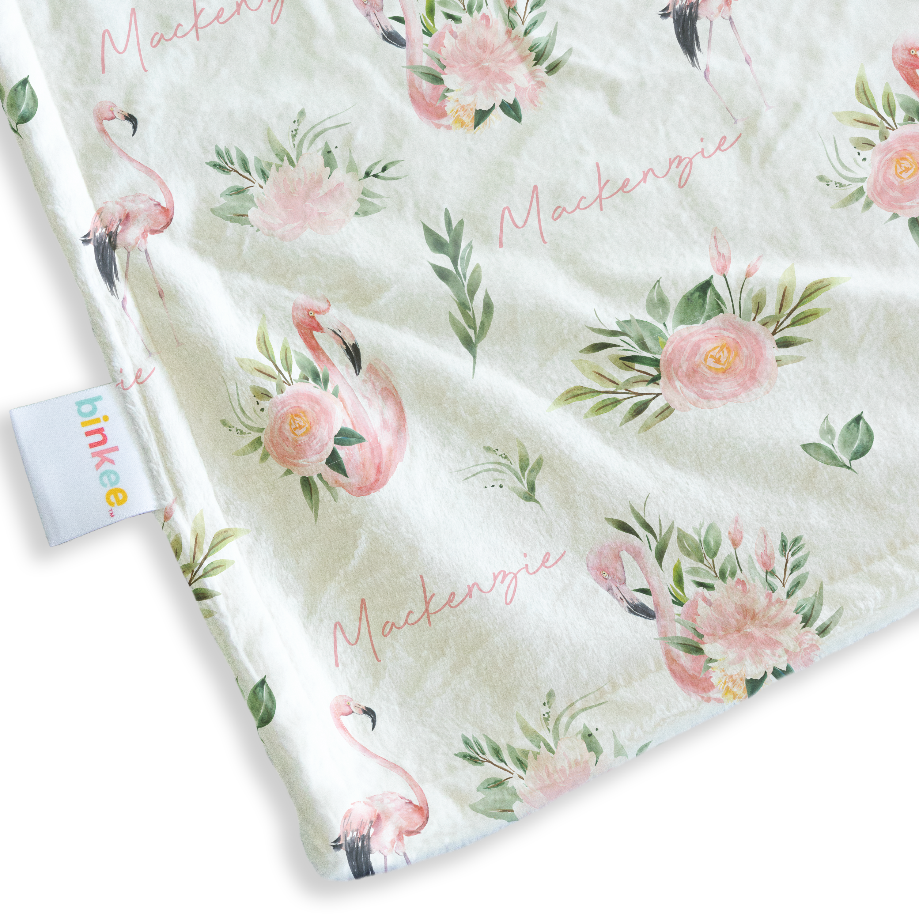 Flamingos - Personalised Minky Blanket