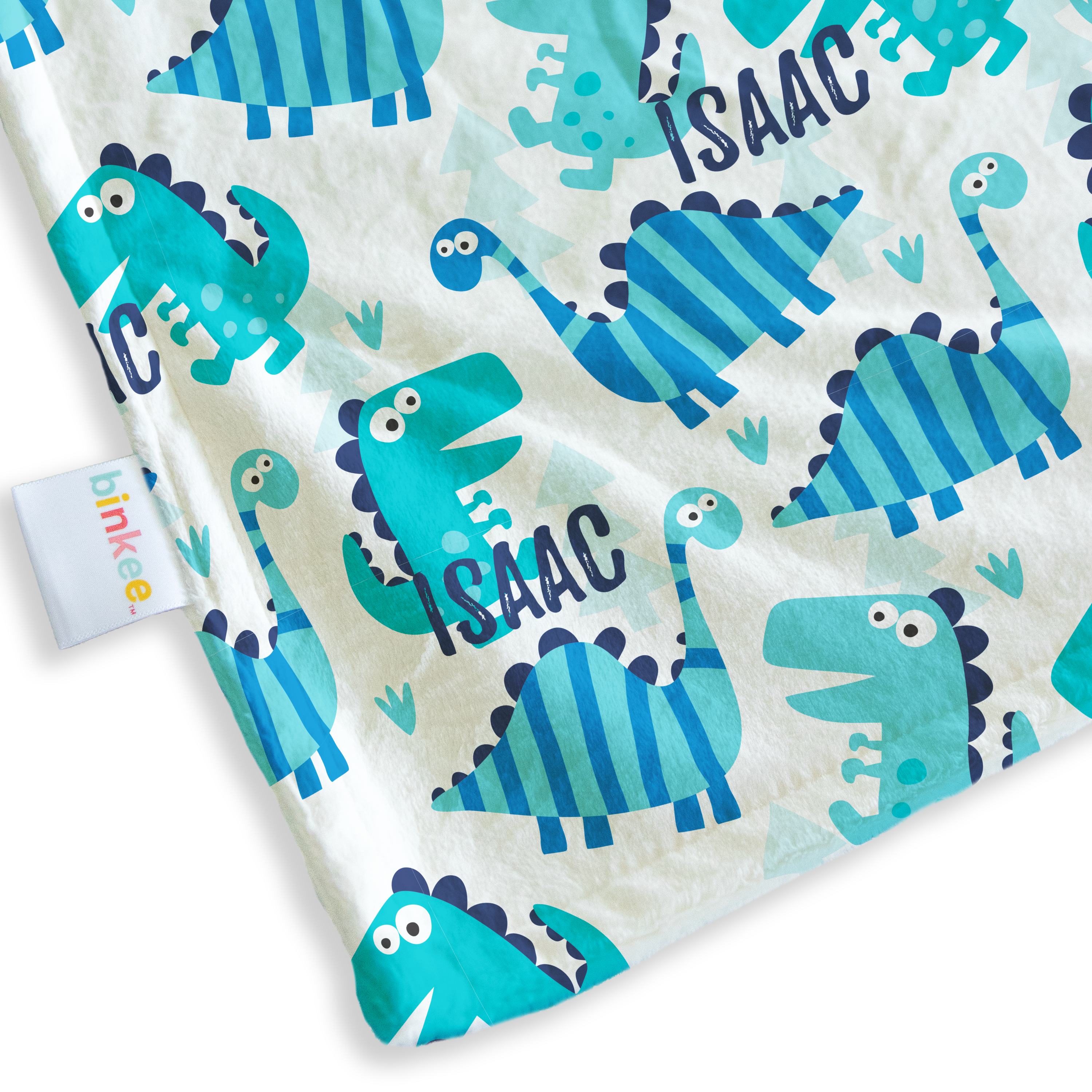 Happy Dinosaurs - Personalised Minky Blanket