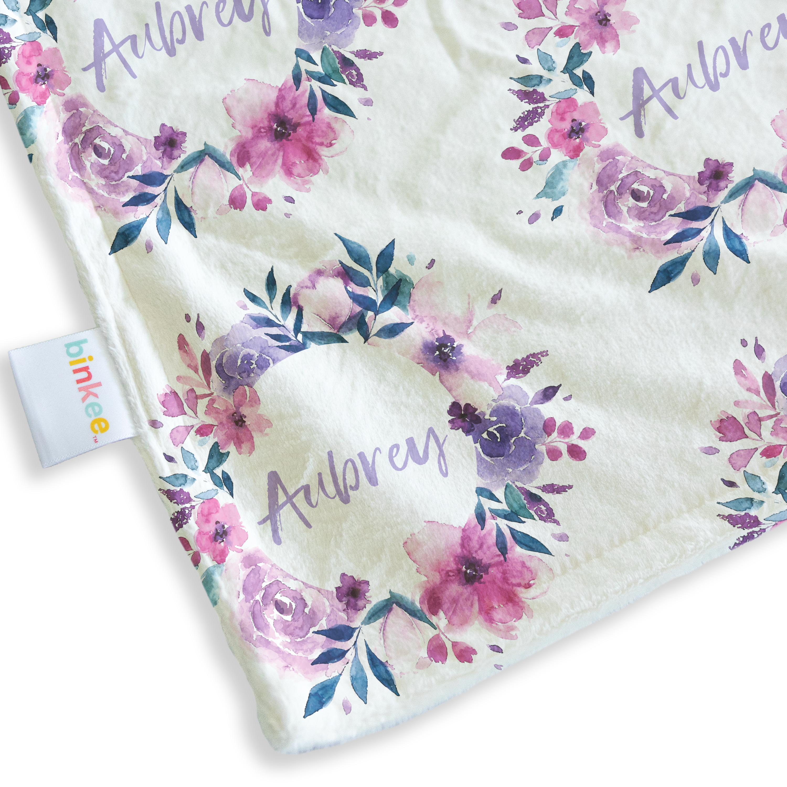 June Wreath - Personalised Minky Blanket