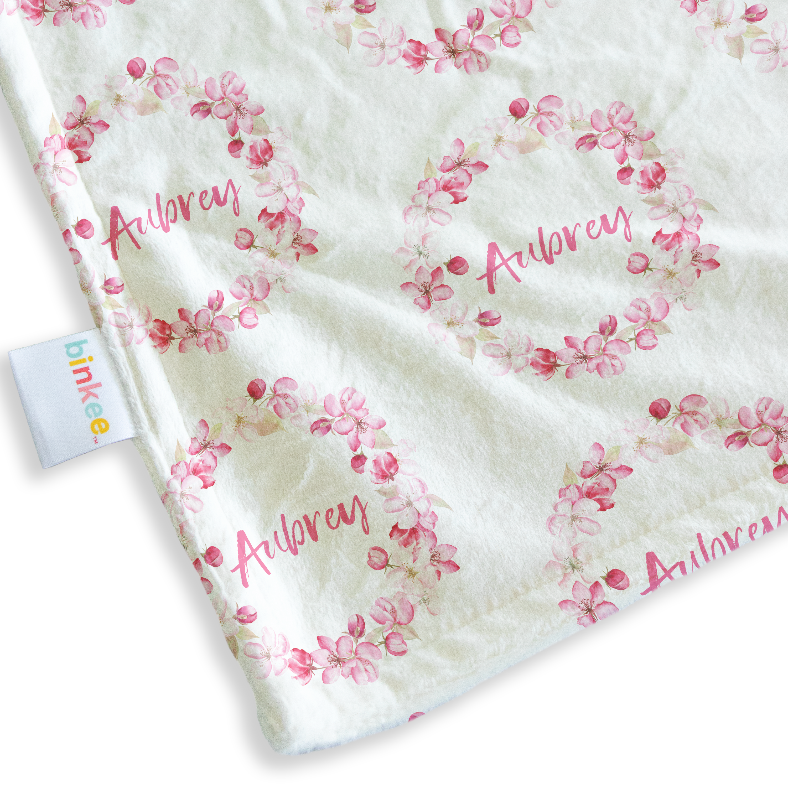 Apple Blossom - Personalised Minky Blanket