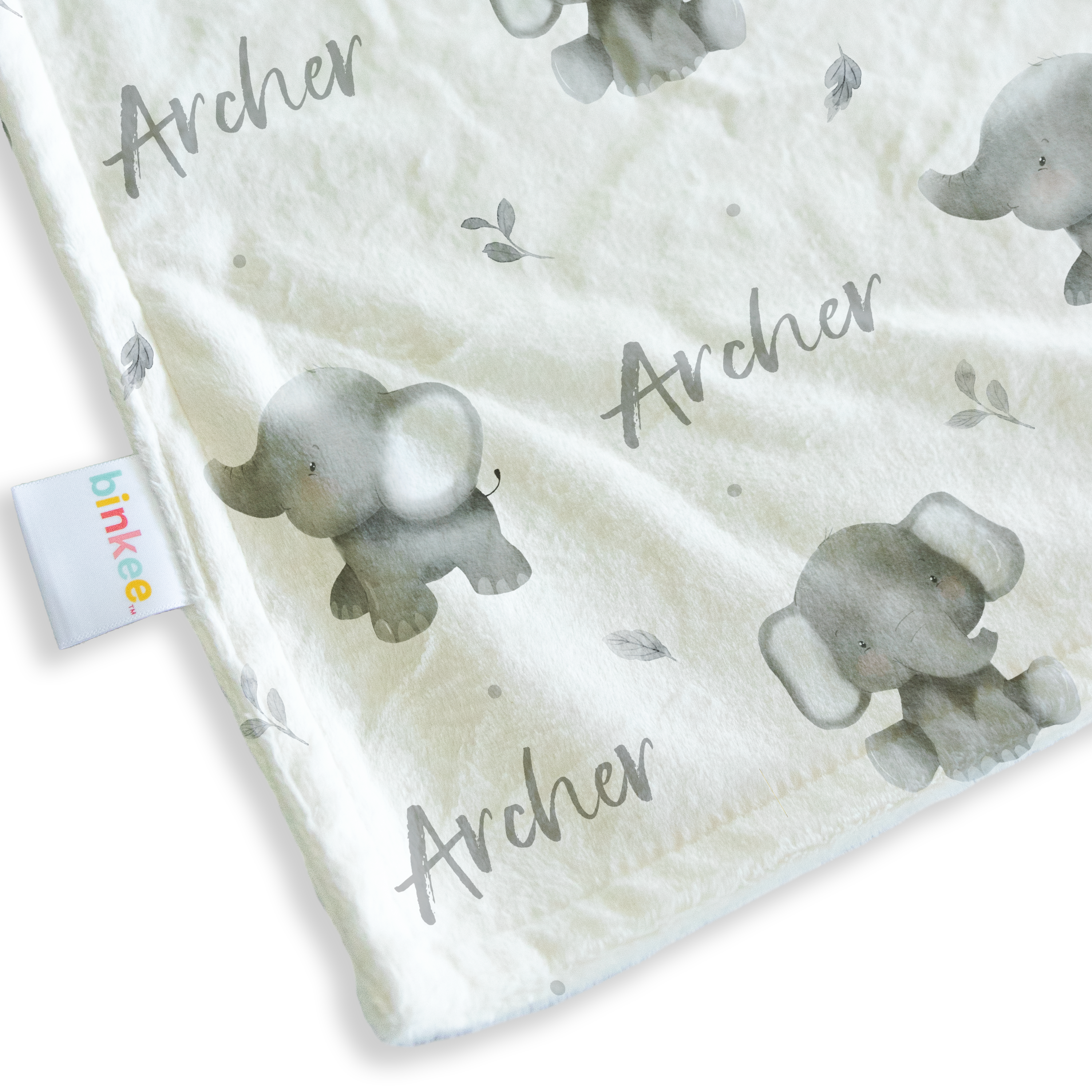 Personalised grey cheap baby blanket