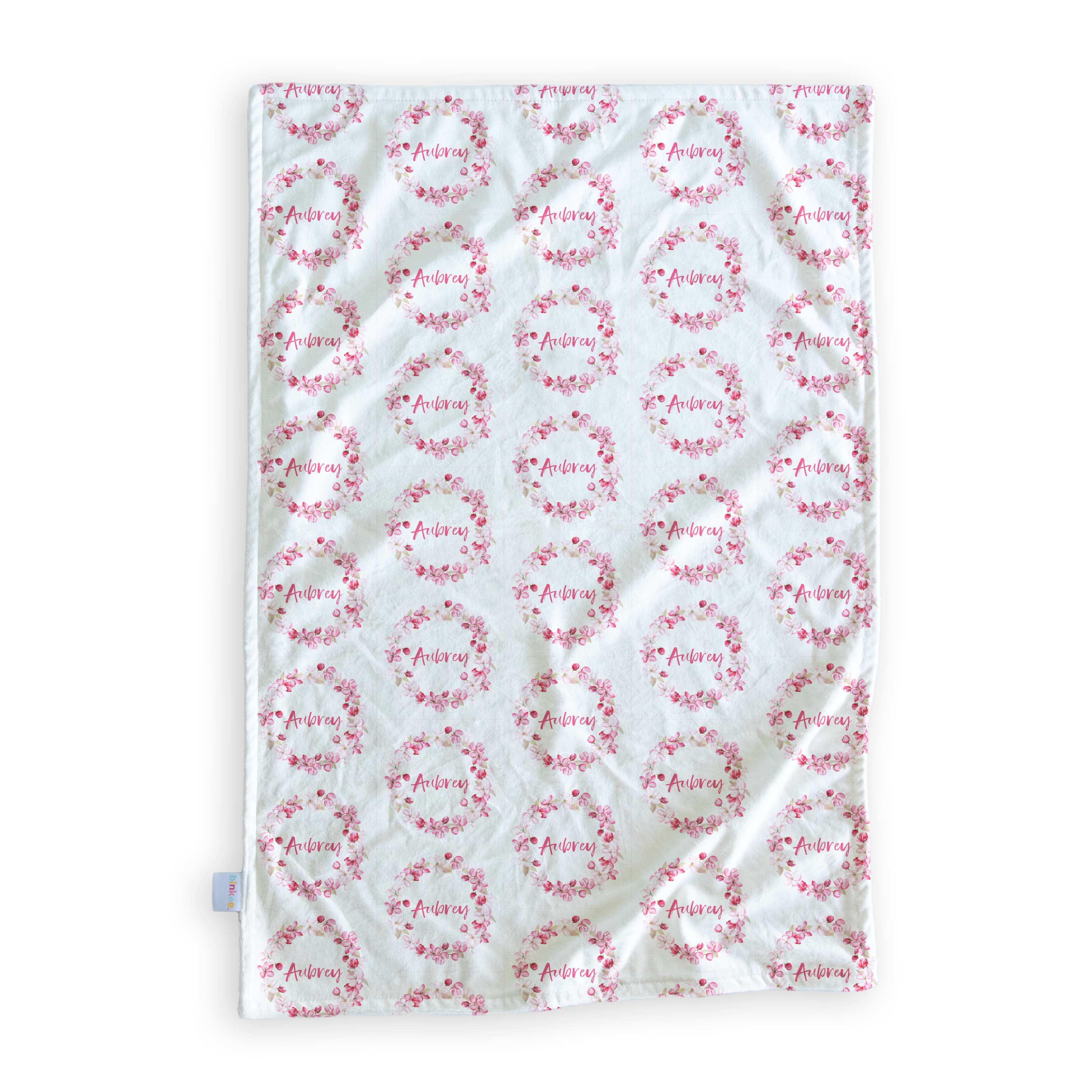 Apple Blossom - Personalised Minky Blanket