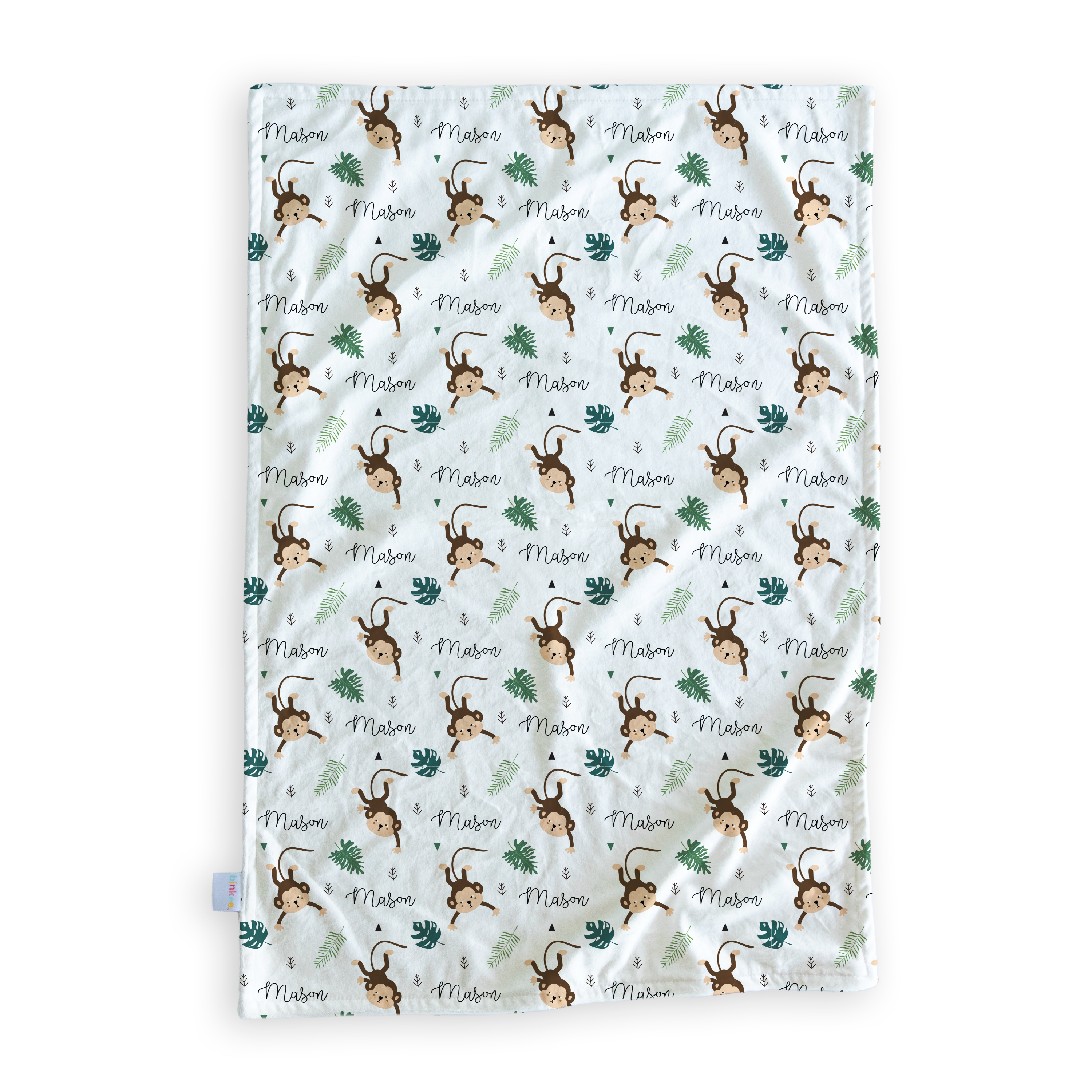 Cheeky Monkey - Personalised Minky Blanket