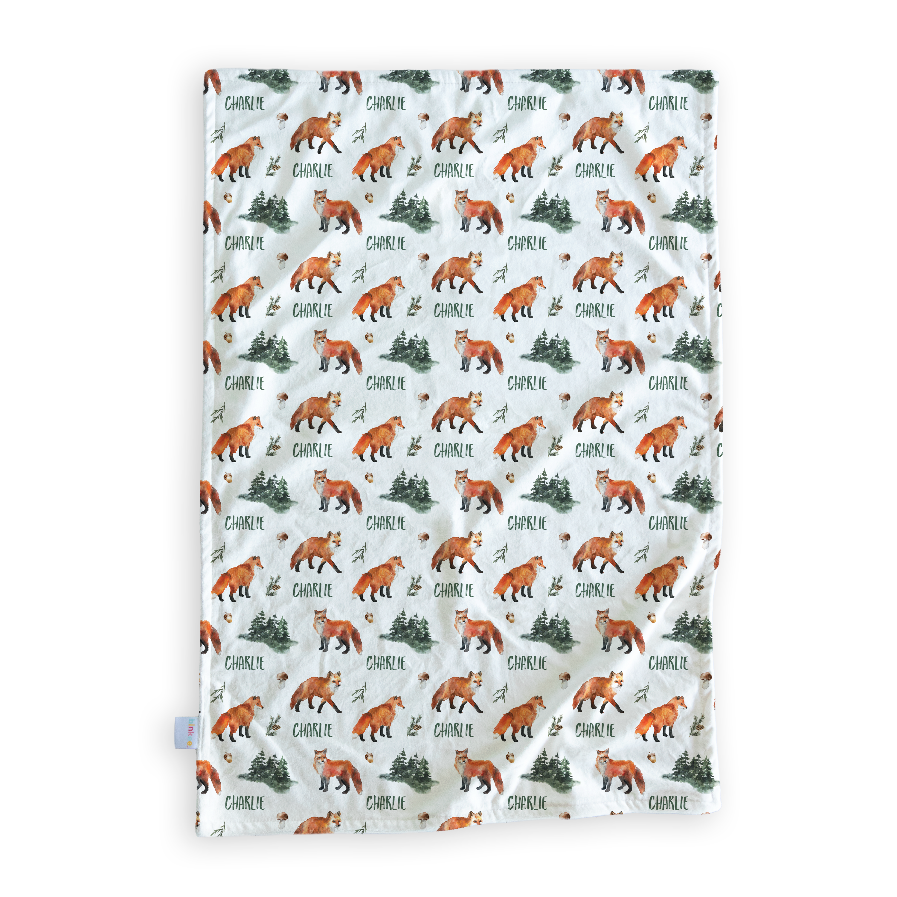 Forest Fox - Personalised Minky Blanket