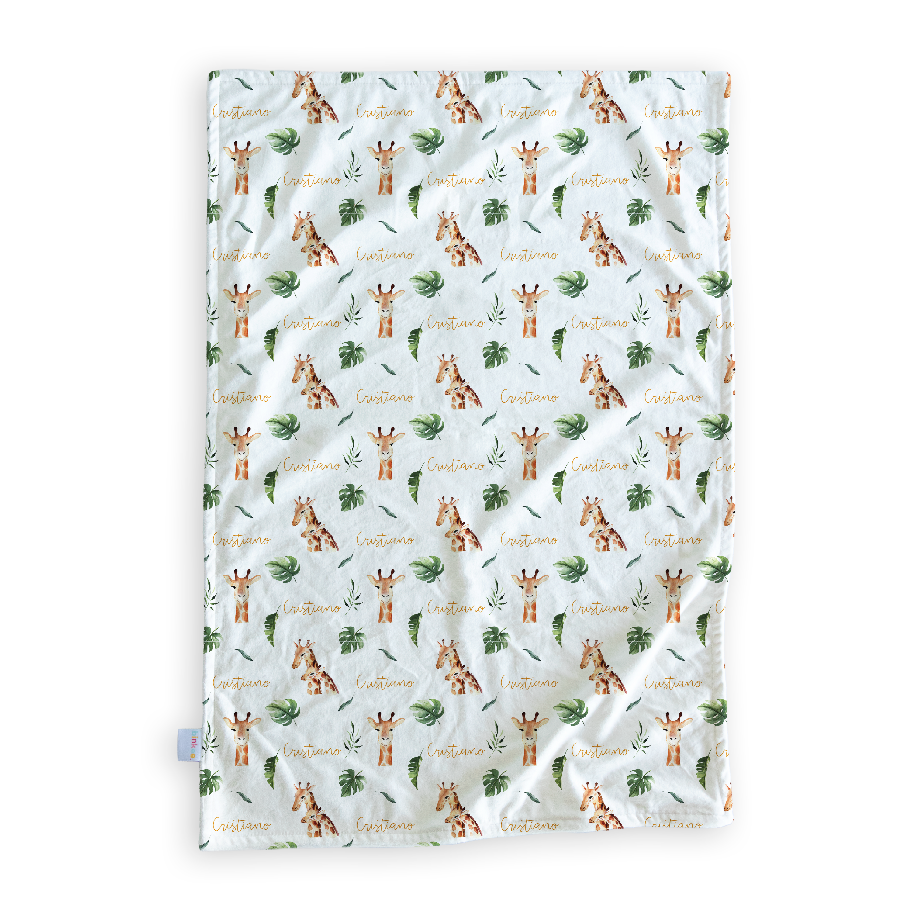 Giraffes - Personalised Minky Blanket