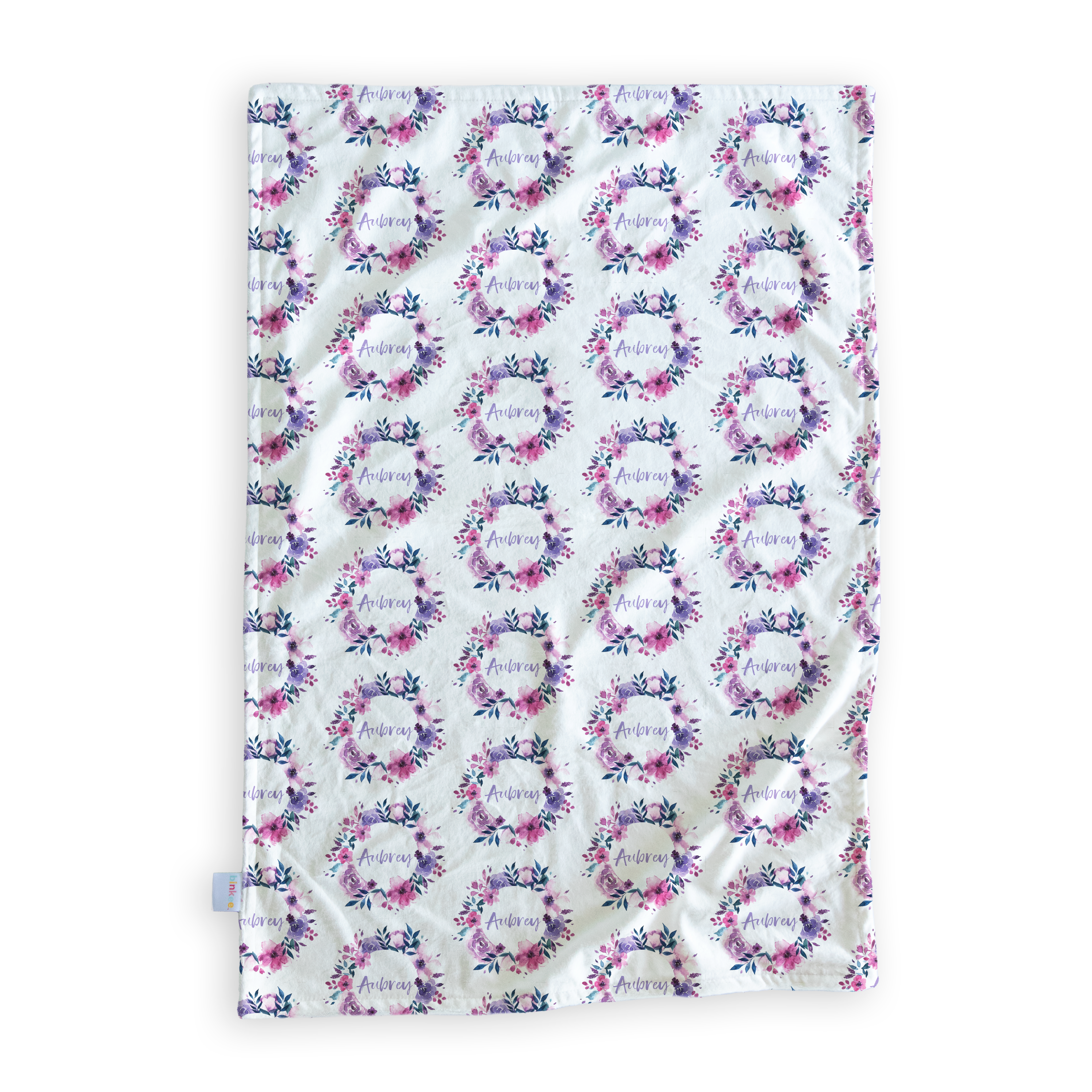 June Wreath - Personalised Minky Blanket