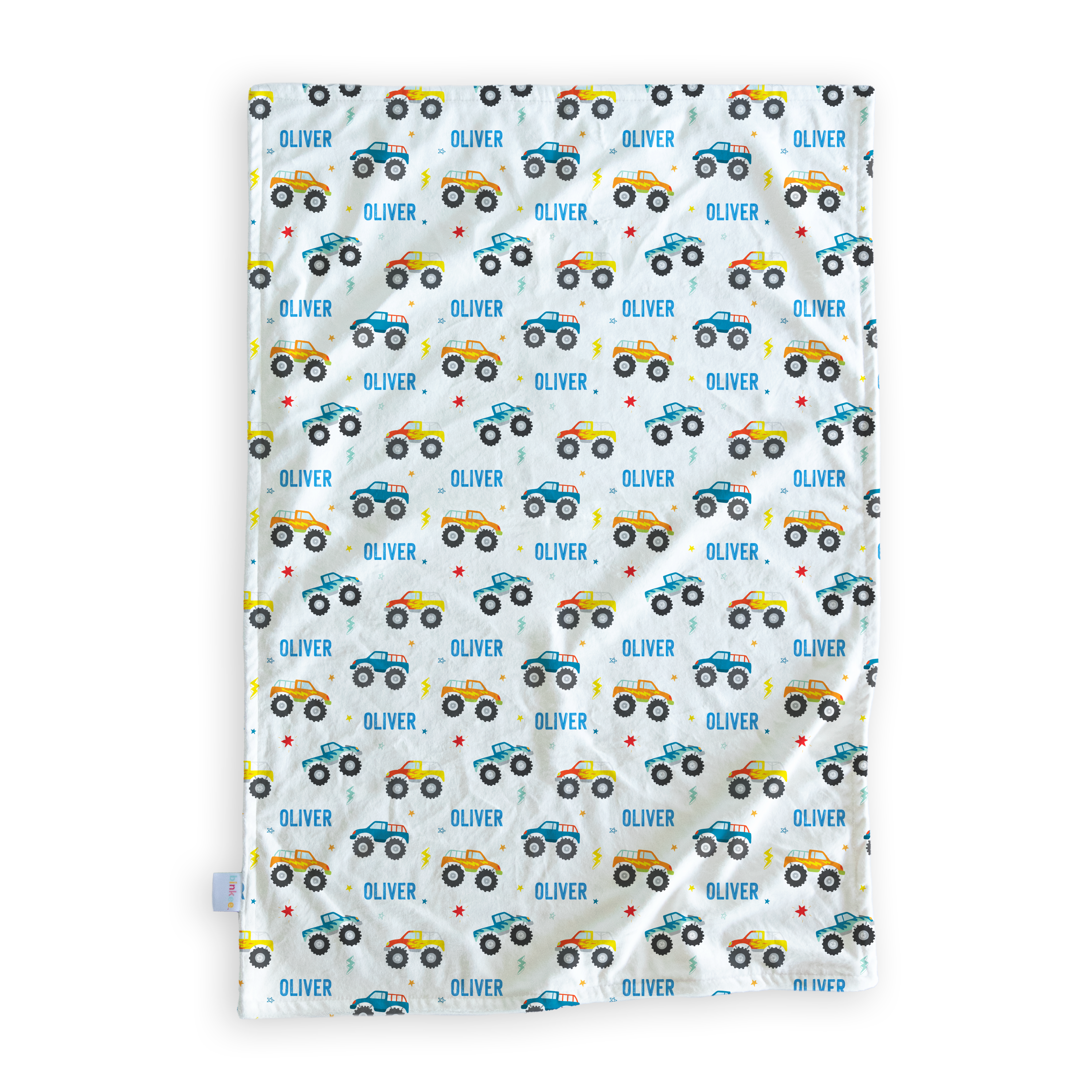 Monster Trucks - Personalised Minky Blanket