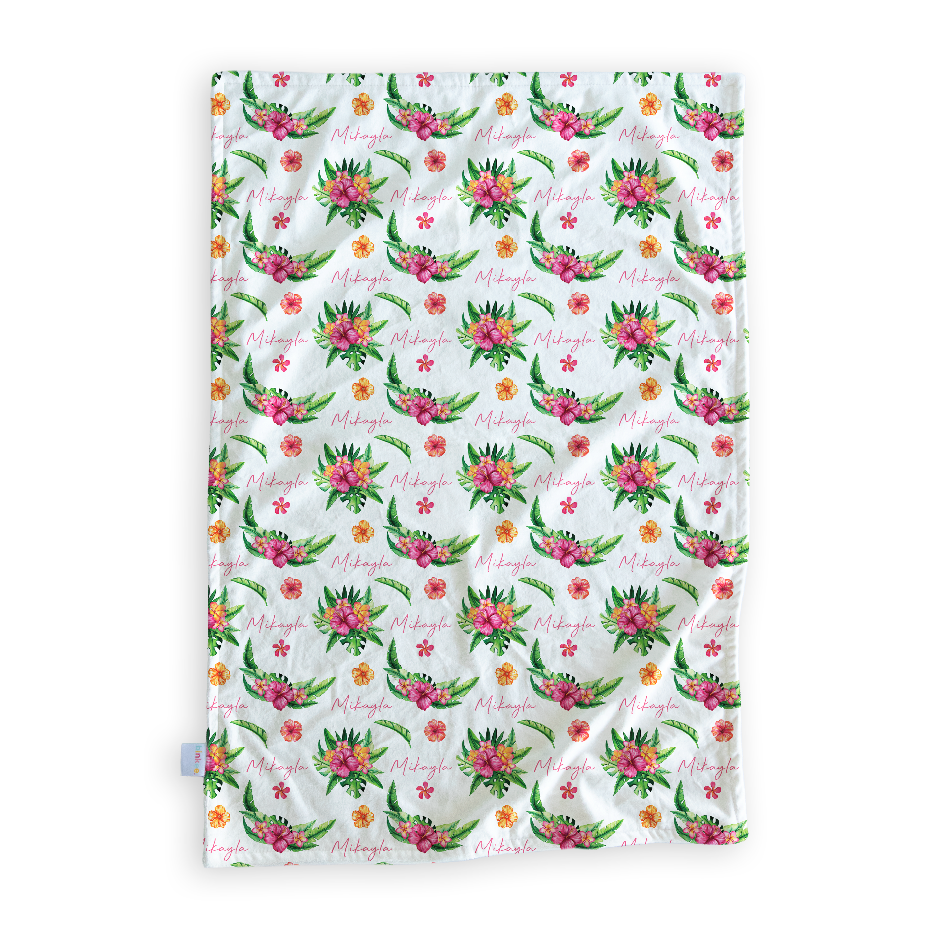 Tropical Paradise - Personalised Minky Blanket