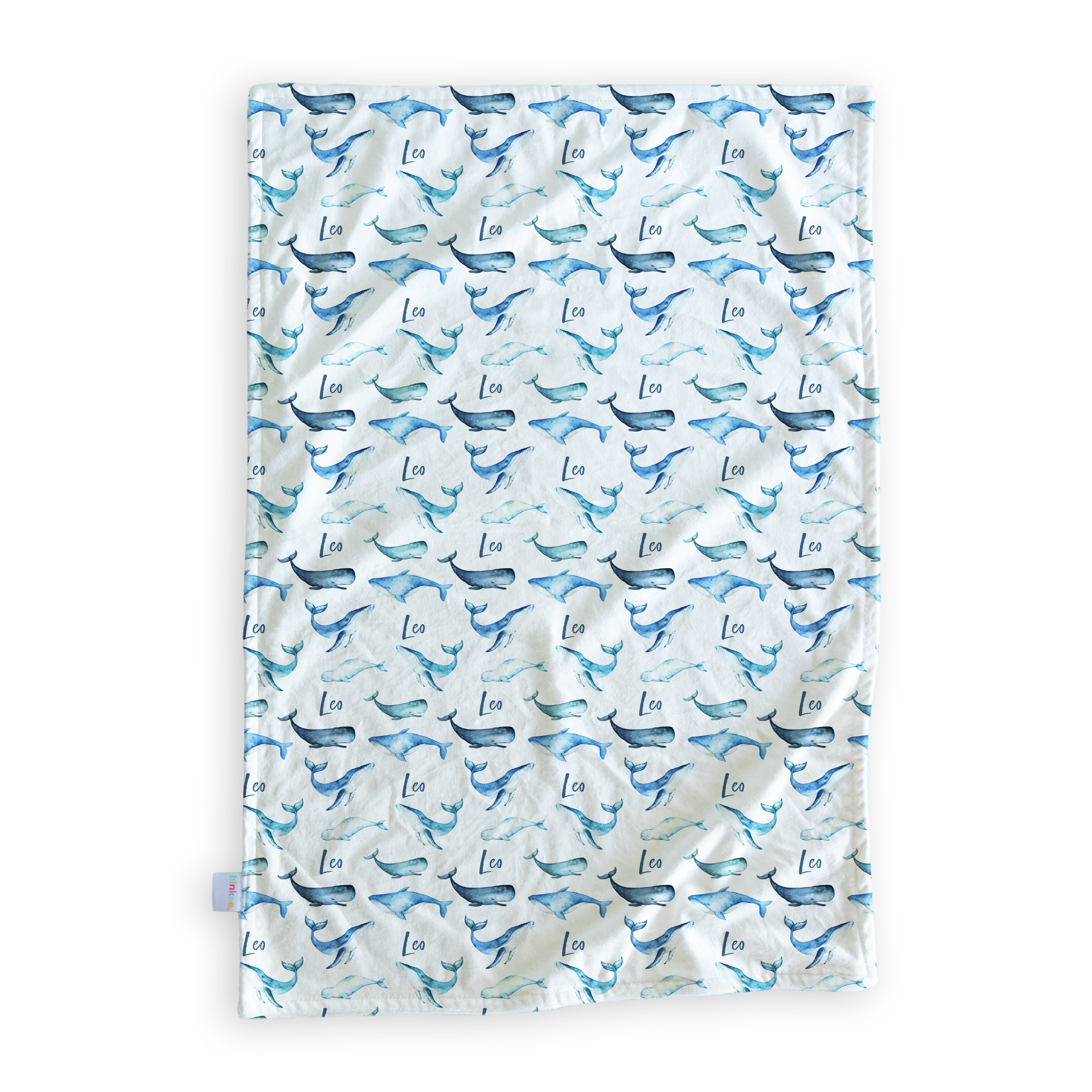 Whales - Personalised Minky Blanket
