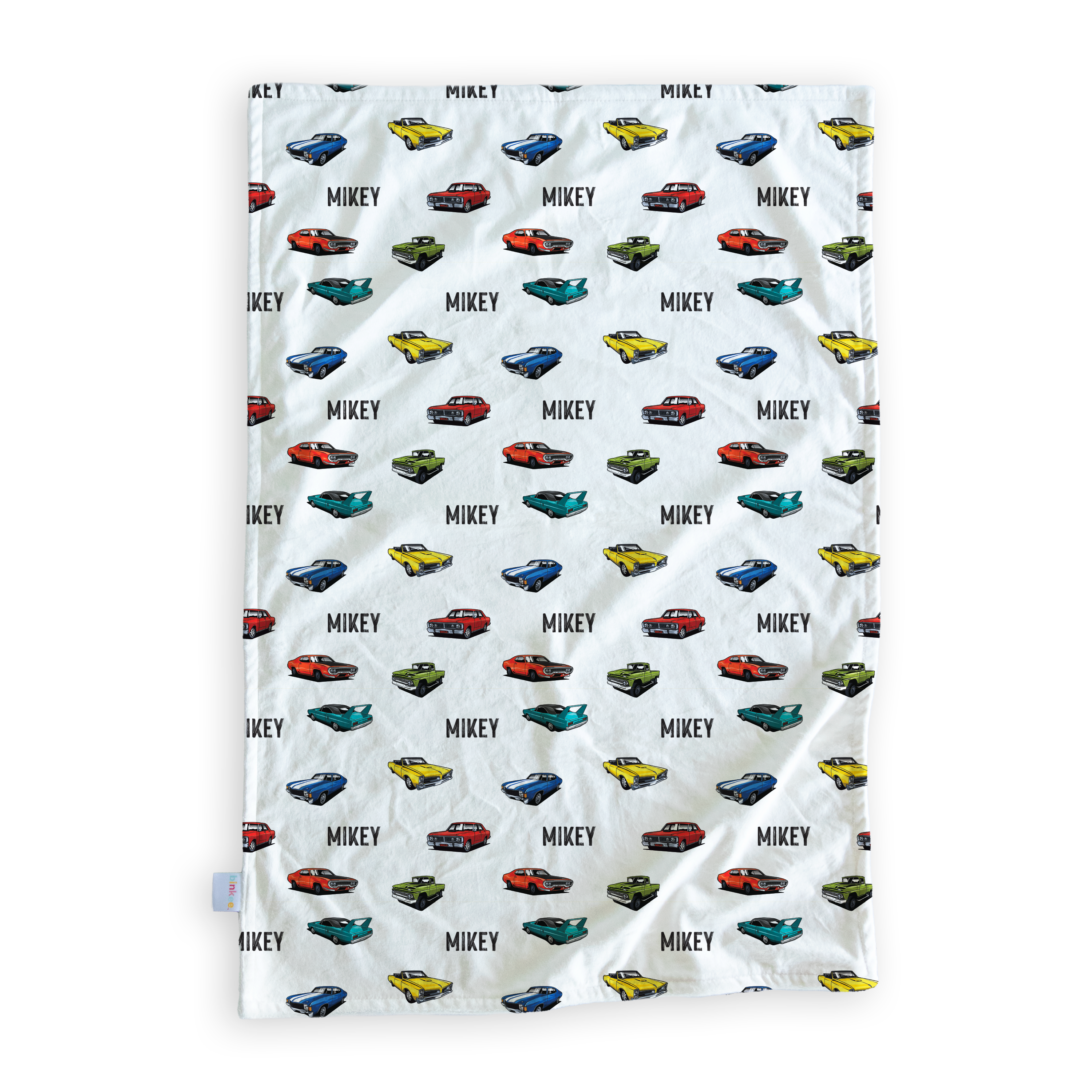 Retro Cars - Personalised Minky Blanket
