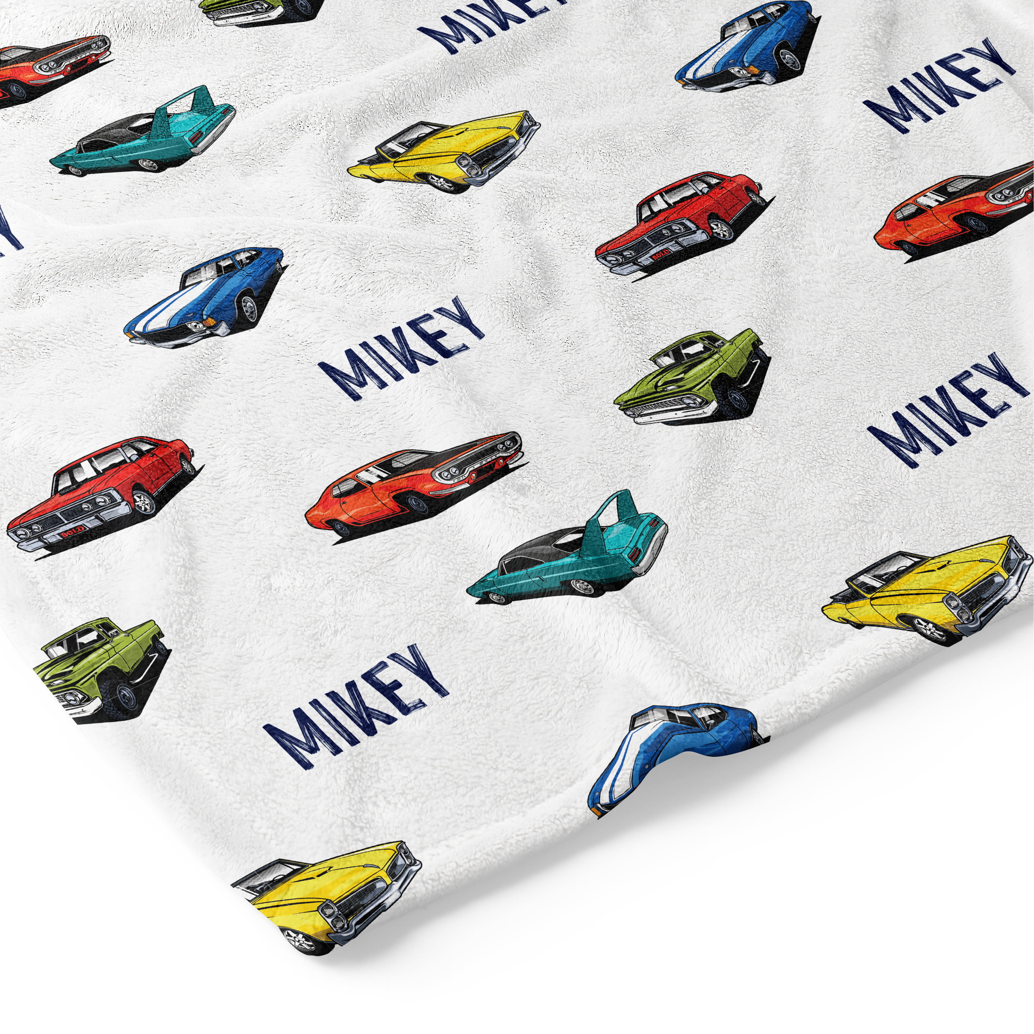 Retro Cars -Personalised Keepsake Blanket