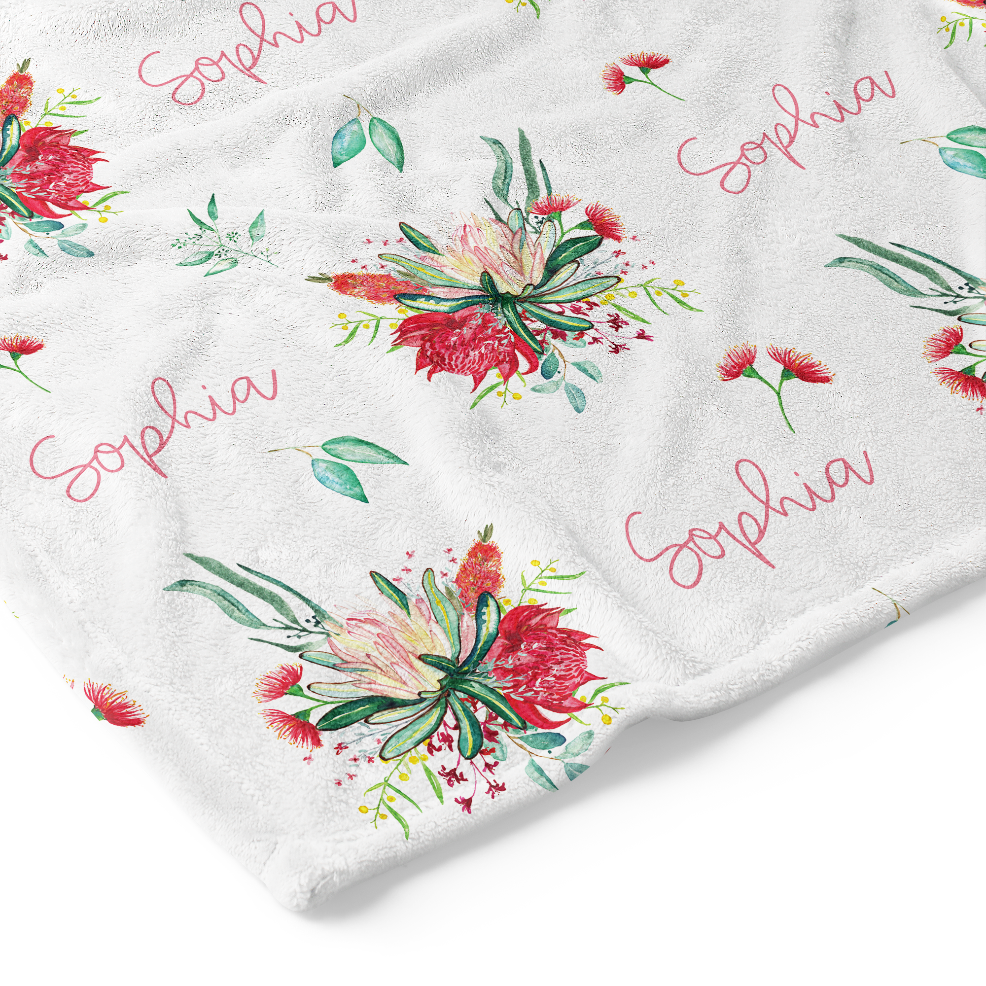 Australian Bloom- Personalised Keepsake Blankie